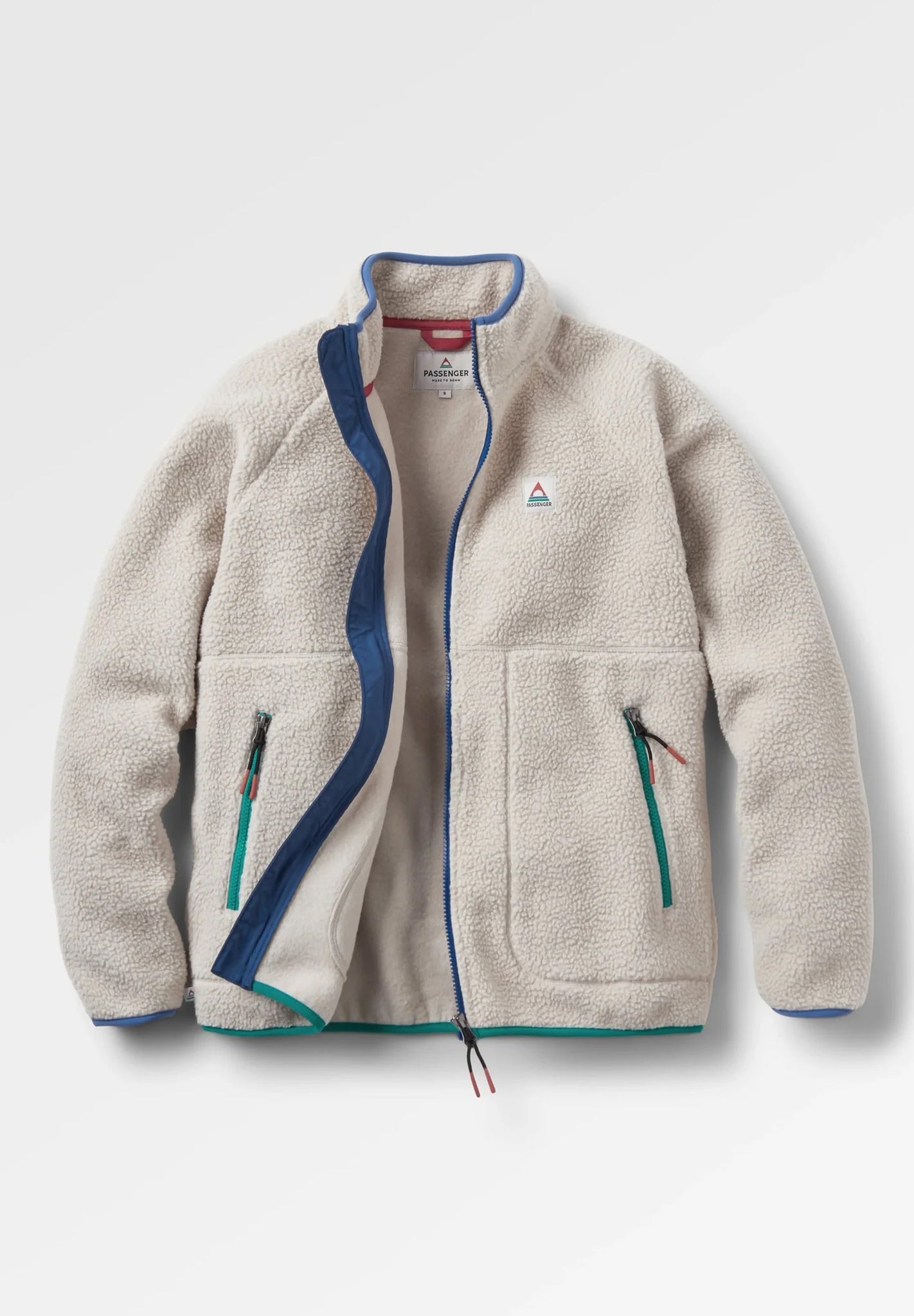 PASSENGER - Fairbanks 2.0 Full Zip Recycled Sherpa Fleece - Oatmeal - BACKYARD
