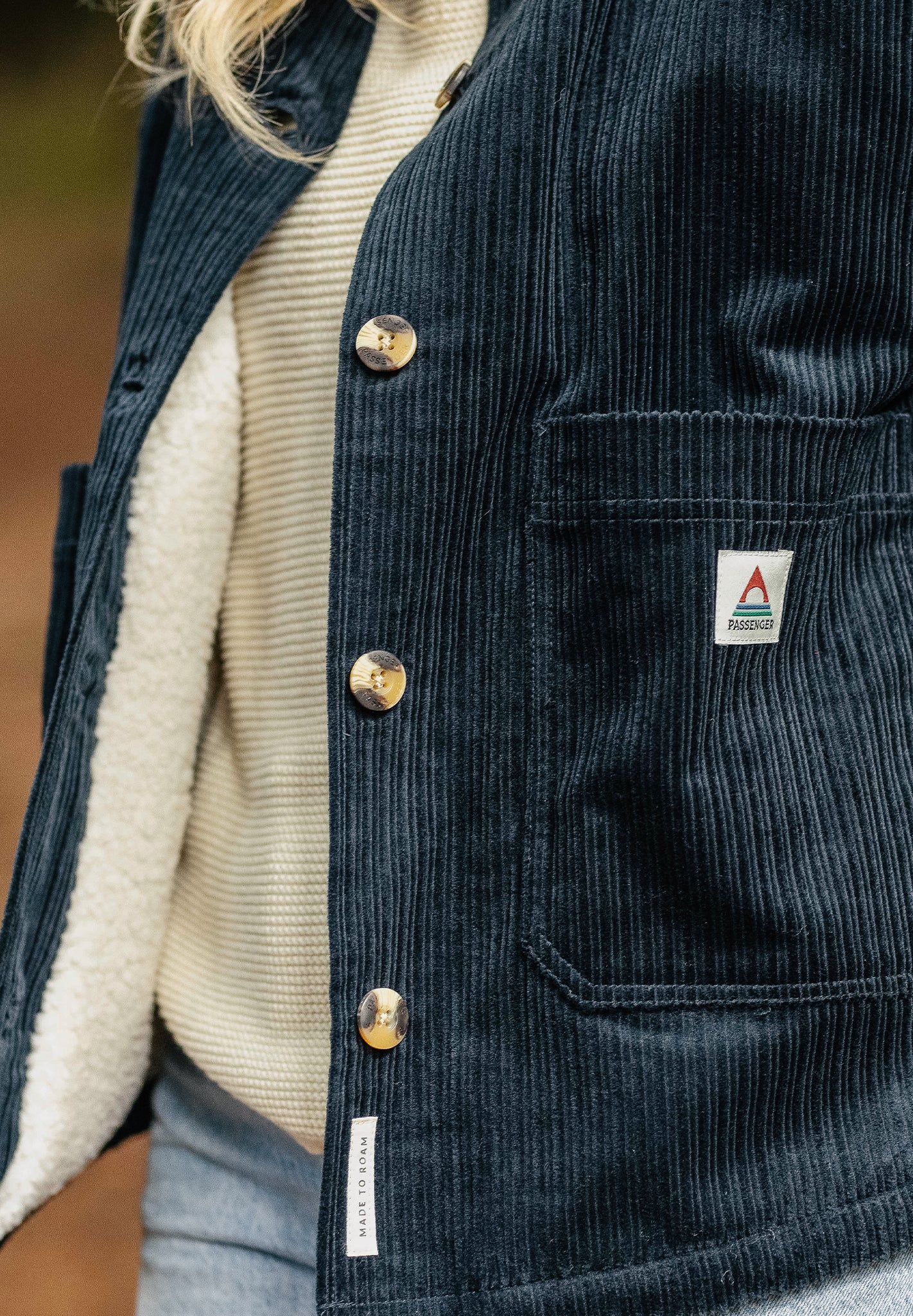 PASSENGER - Flint Corduroy Overshirt - Deep Navy - BACKYARD