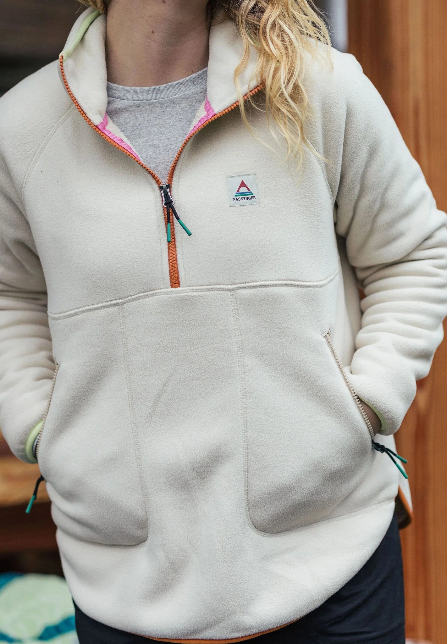 PASSENGER - Folksy Recycled Sherpa Fleece - Oat - BACKYARD