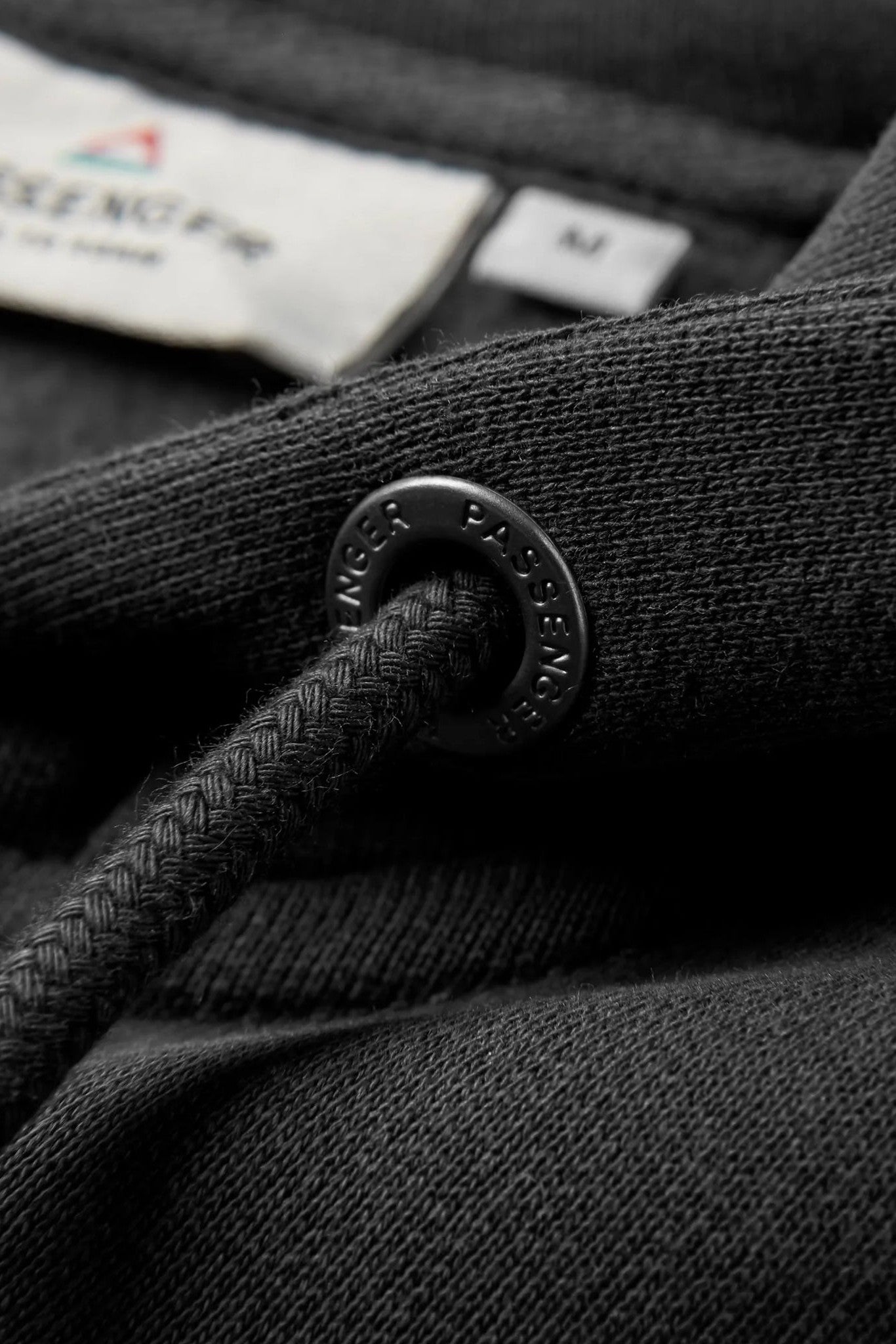 PASSENGER - Heritage Full Zip Recycled Cotton Hoodie - Black - BACKYARD