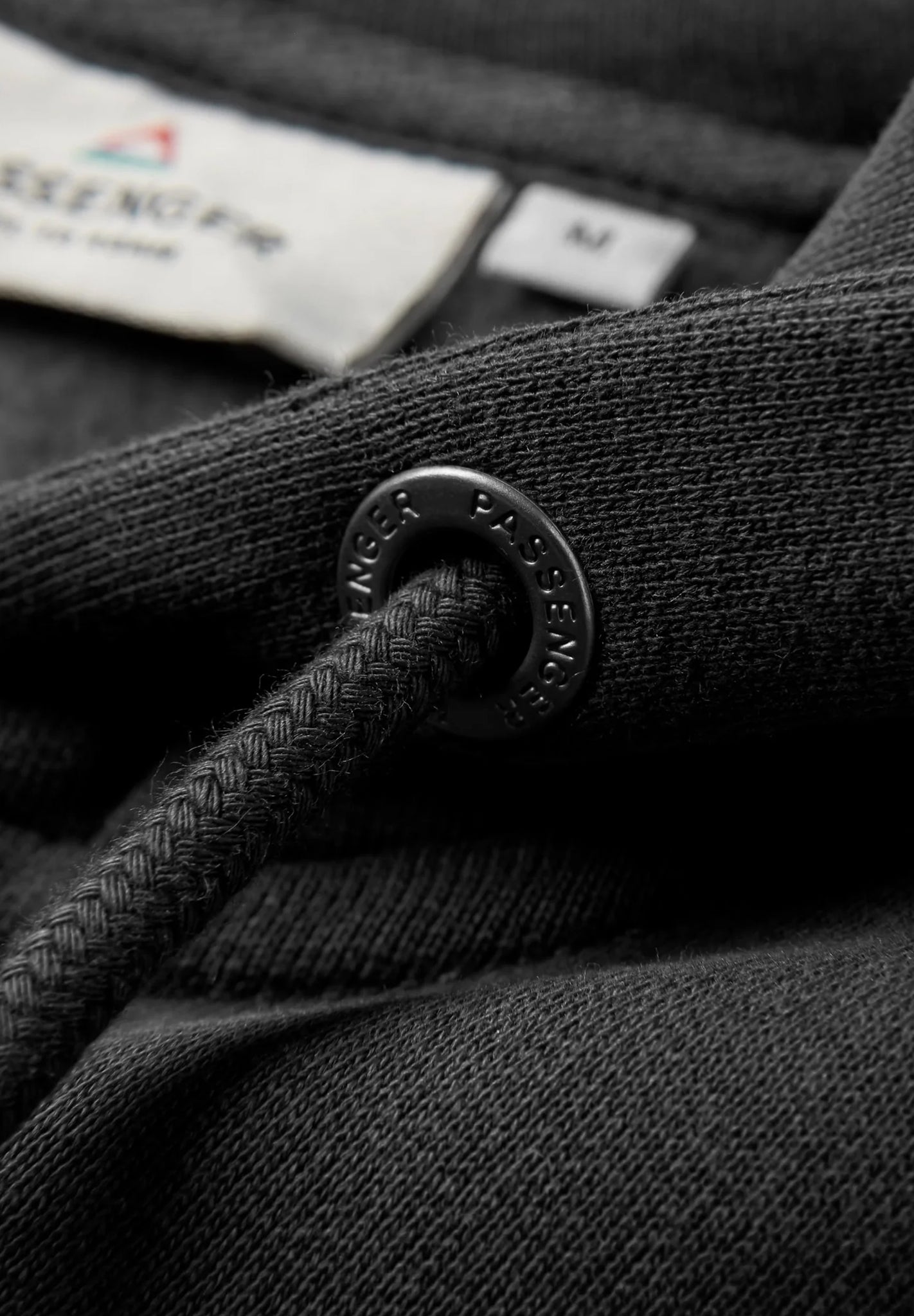 PASSENGER - Heritage Full Zip Recycled Cotton Hoodie - Black - BACKYARD