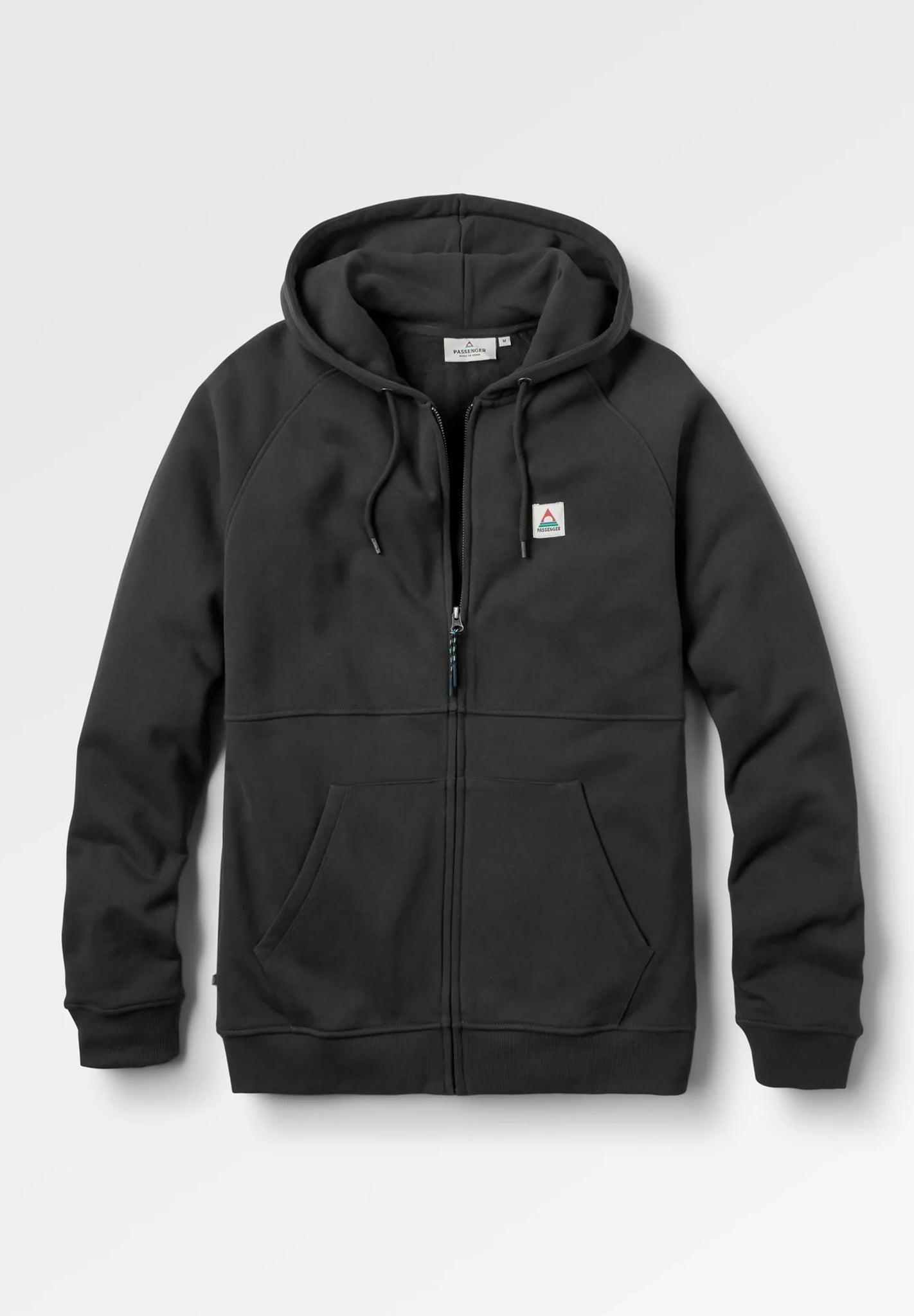 PASSENGER - Heritage Full Zip Recycled Cotton Hoodie - Black - BACKYARD
