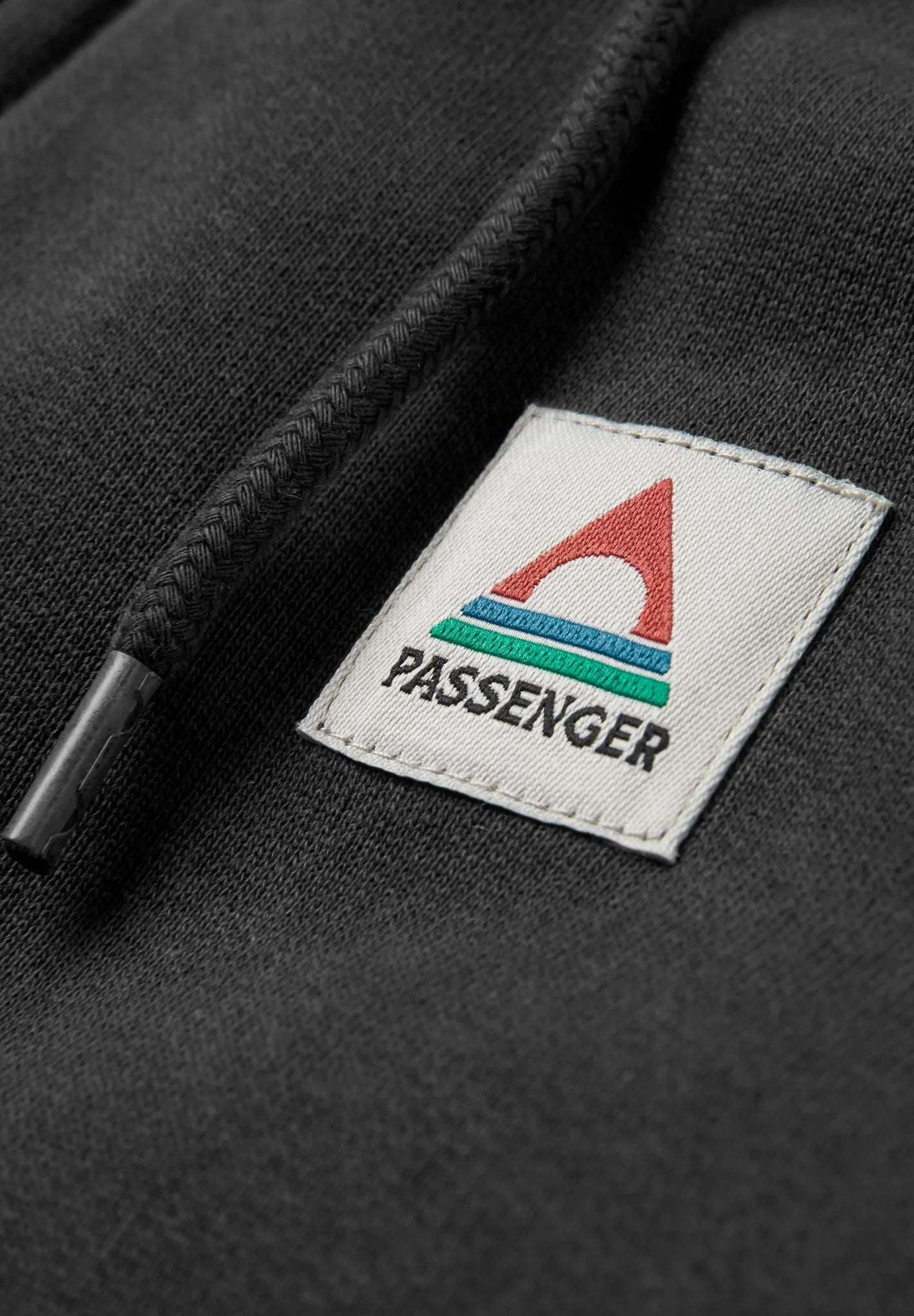 PASSENGER - Heritage Full Zip Recycled Cotton Hoodie - Black - BACKYARD