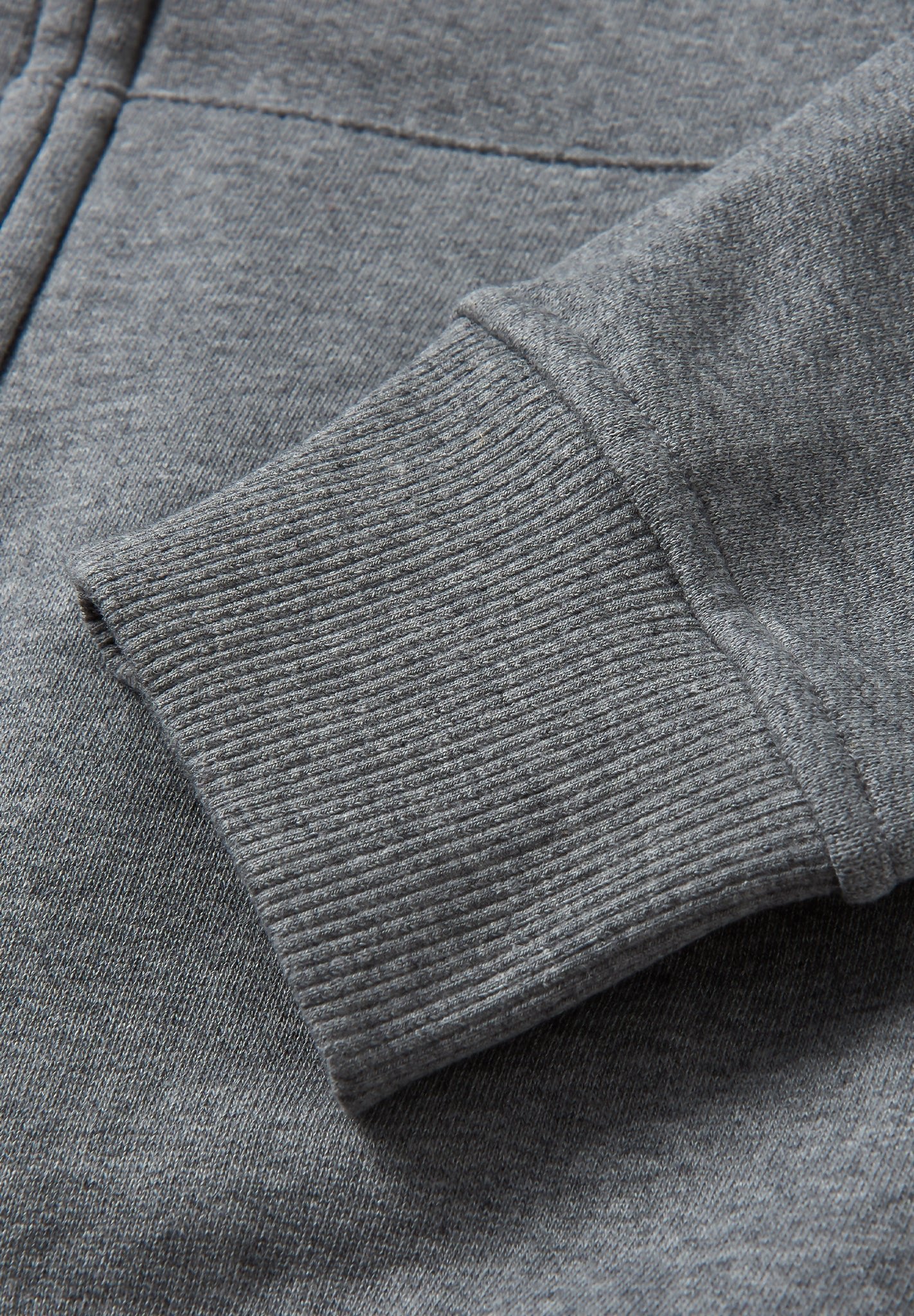 PASSENGER - Heritage Full Zip Recycled Cotton Hoodie - Dark Grey Marl - BACKYARD