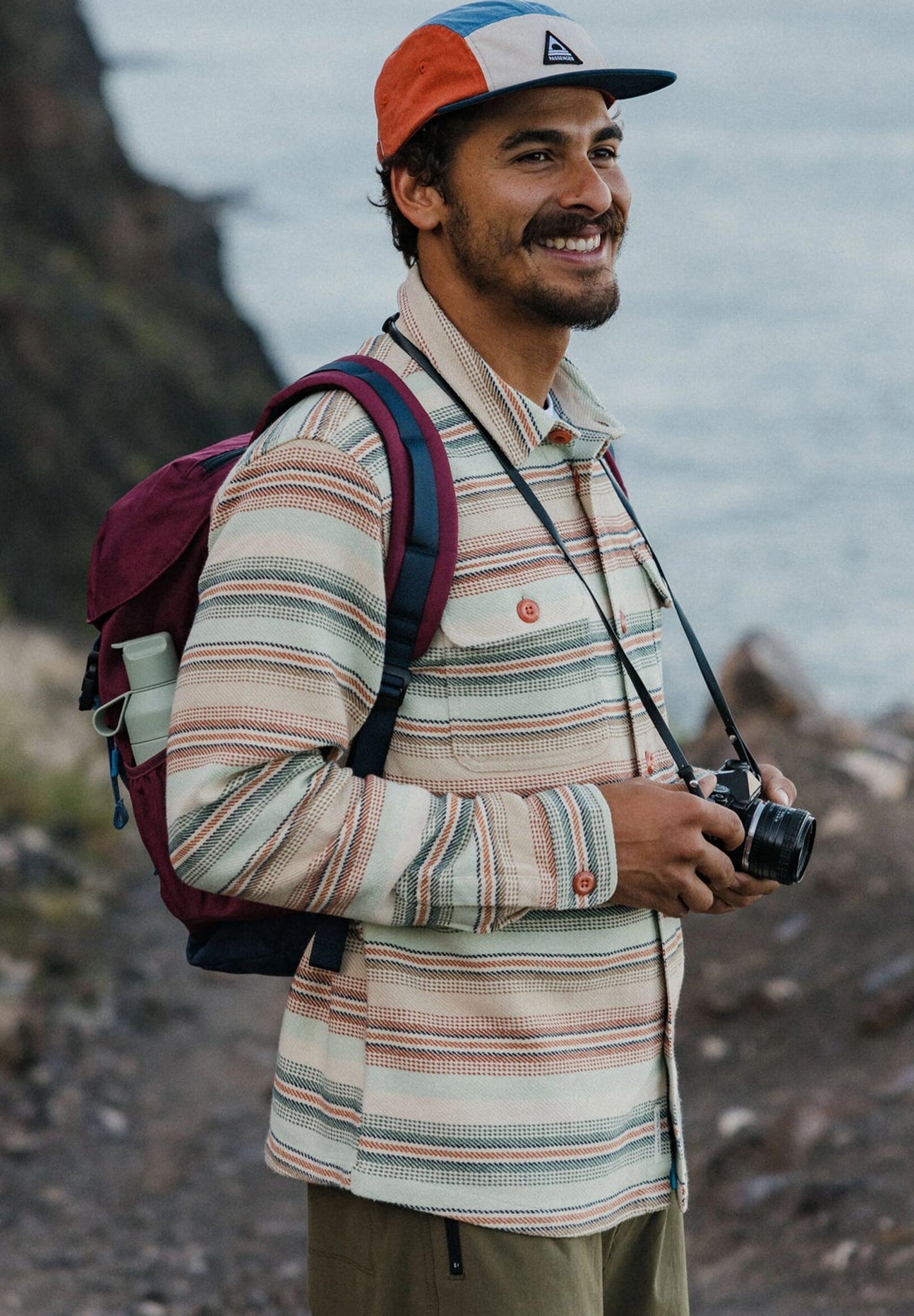 PASSENGER - Island Heavy Twill Shirt - Birch Beach Stripe - BACKYARD