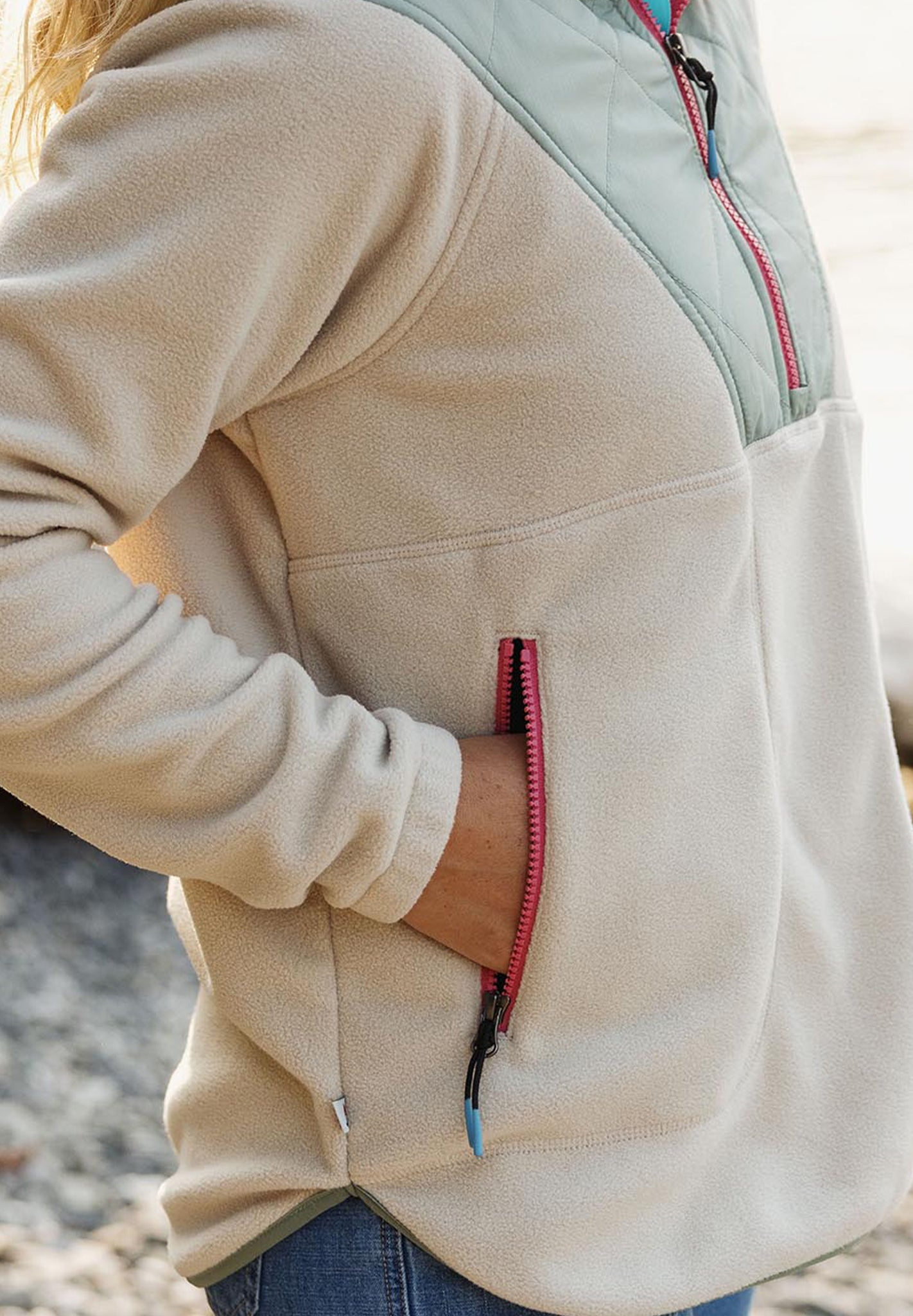 PASSENGER - Juana Recycled Polar Hooded Fleece - Oatmeal - BACKYARD