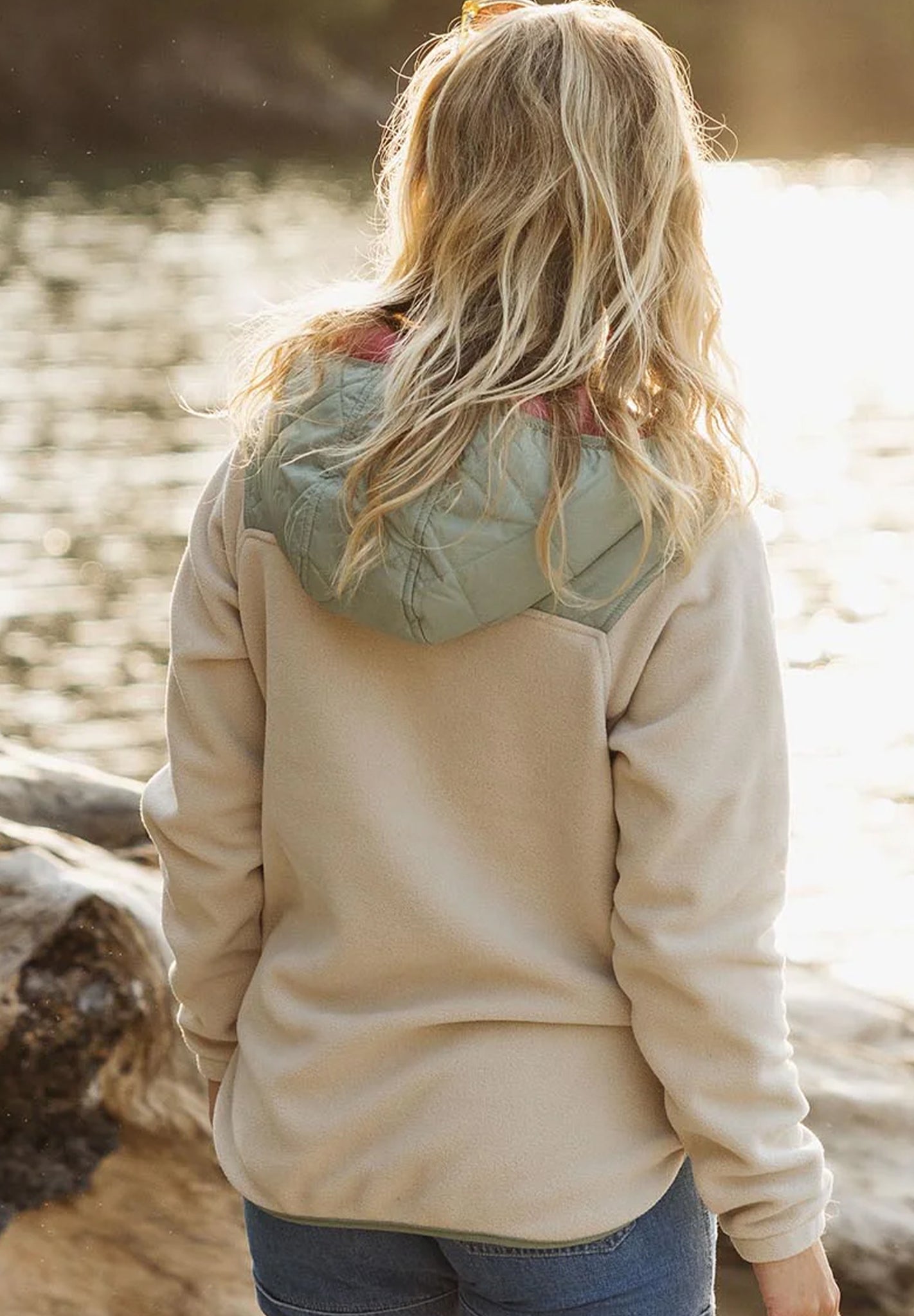 PASSENGER - Juana Recycled Polar Hooded Fleece - Oatmeal - BACKYARD