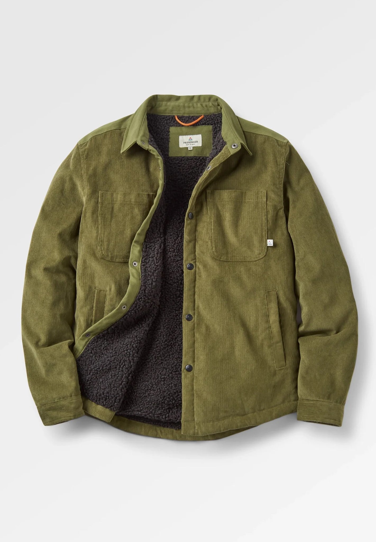 PASSENGER - Kodiak 2.0 Sherpa Lined Cord Overshirt - Khaki - BACKYARD