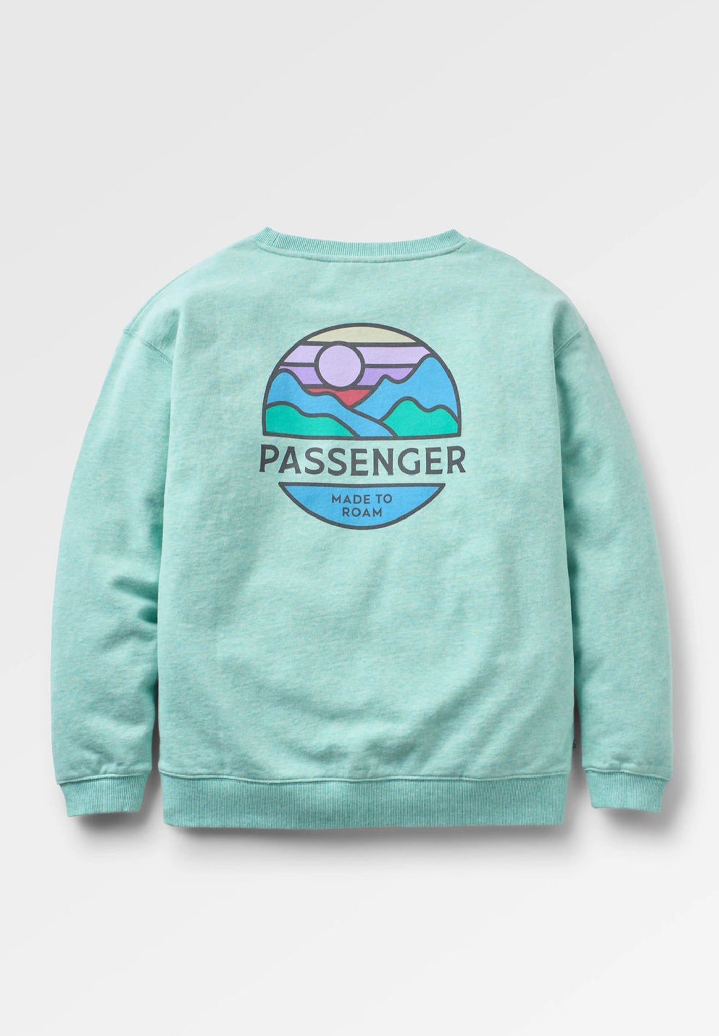 PASSENGER - Laidback Organic Cotton Sweatshirt - Aqua Marl - BACKYARD