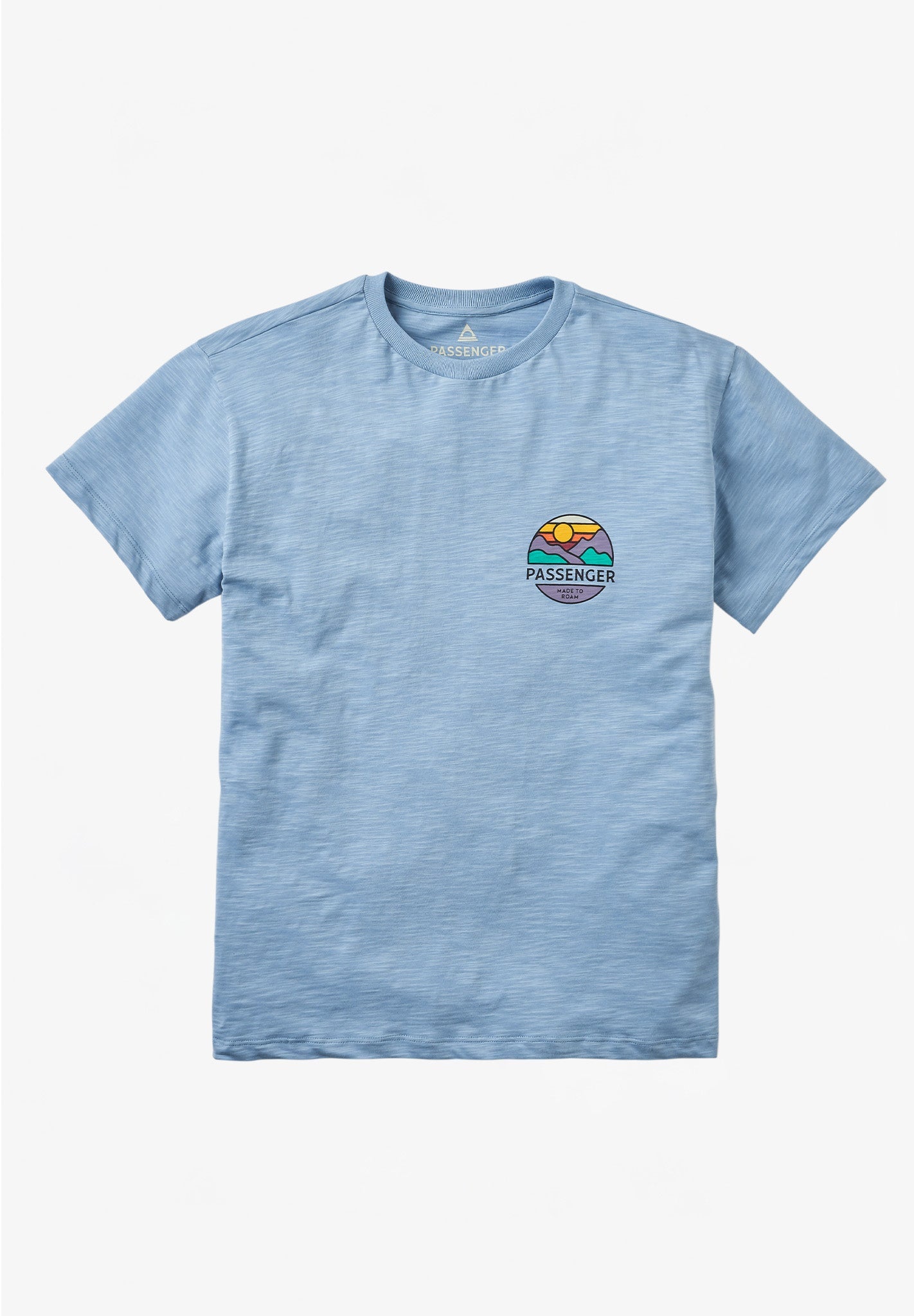 PASSENGER - Laidback Recycled Cotton T-Shirt - Faded Denim - BACKYARD