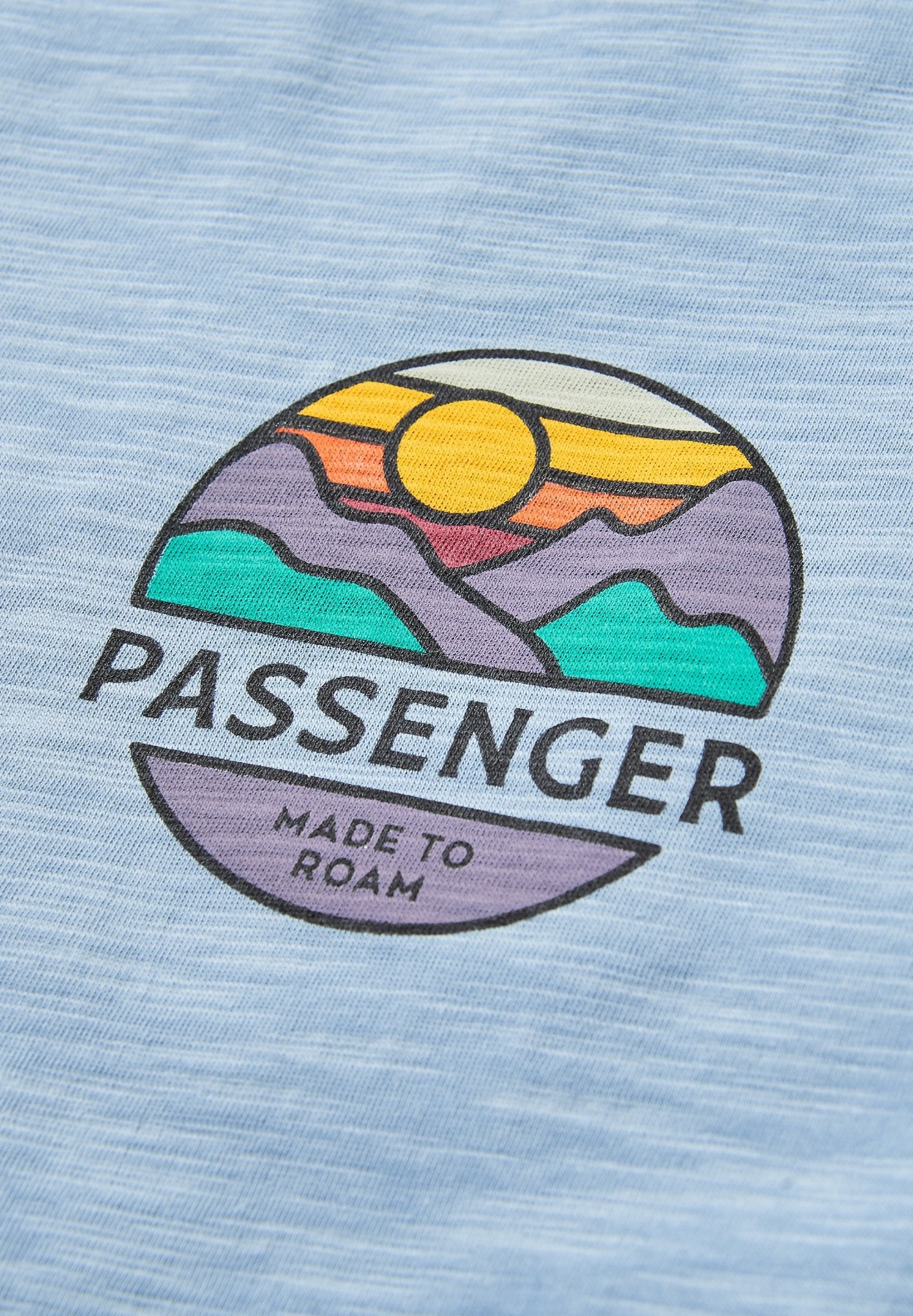 PASSENGER - Laidback Recycled Cotton T-Shirt - Faded Denim - BACKYARD