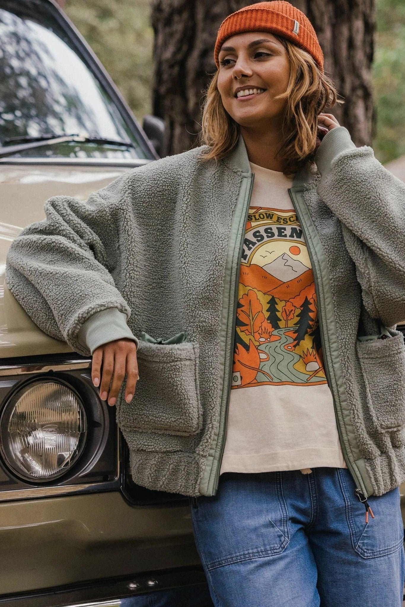 PASSENGER - Lucia Recycled Sherpa Fleece - Pistachio - BACKYARD