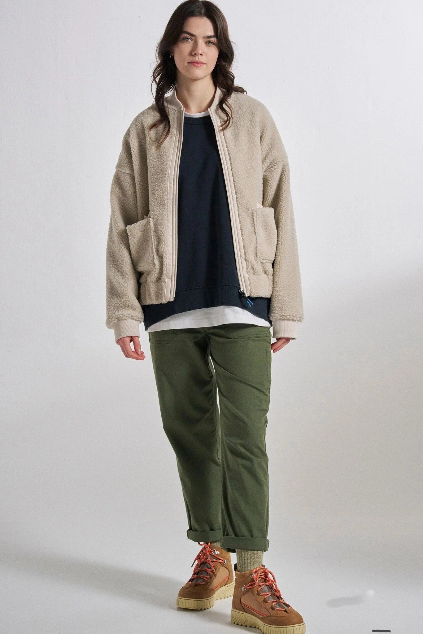 PASSENGER - Lucia Recycled Sherpa Fleece - Vintage White - BACKYARD