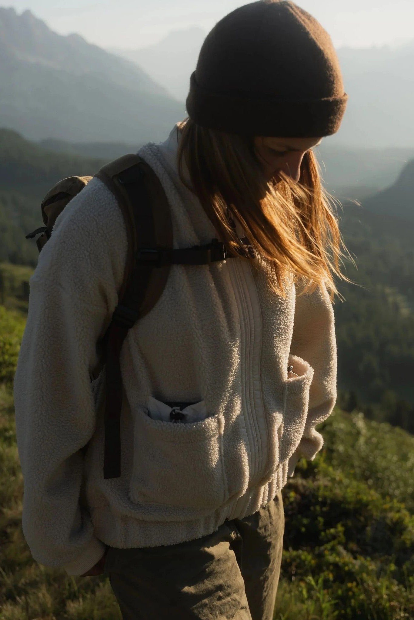 PASSENGER - Lucia Recycled Sherpa Fleece - Vintage White - BACKYARD