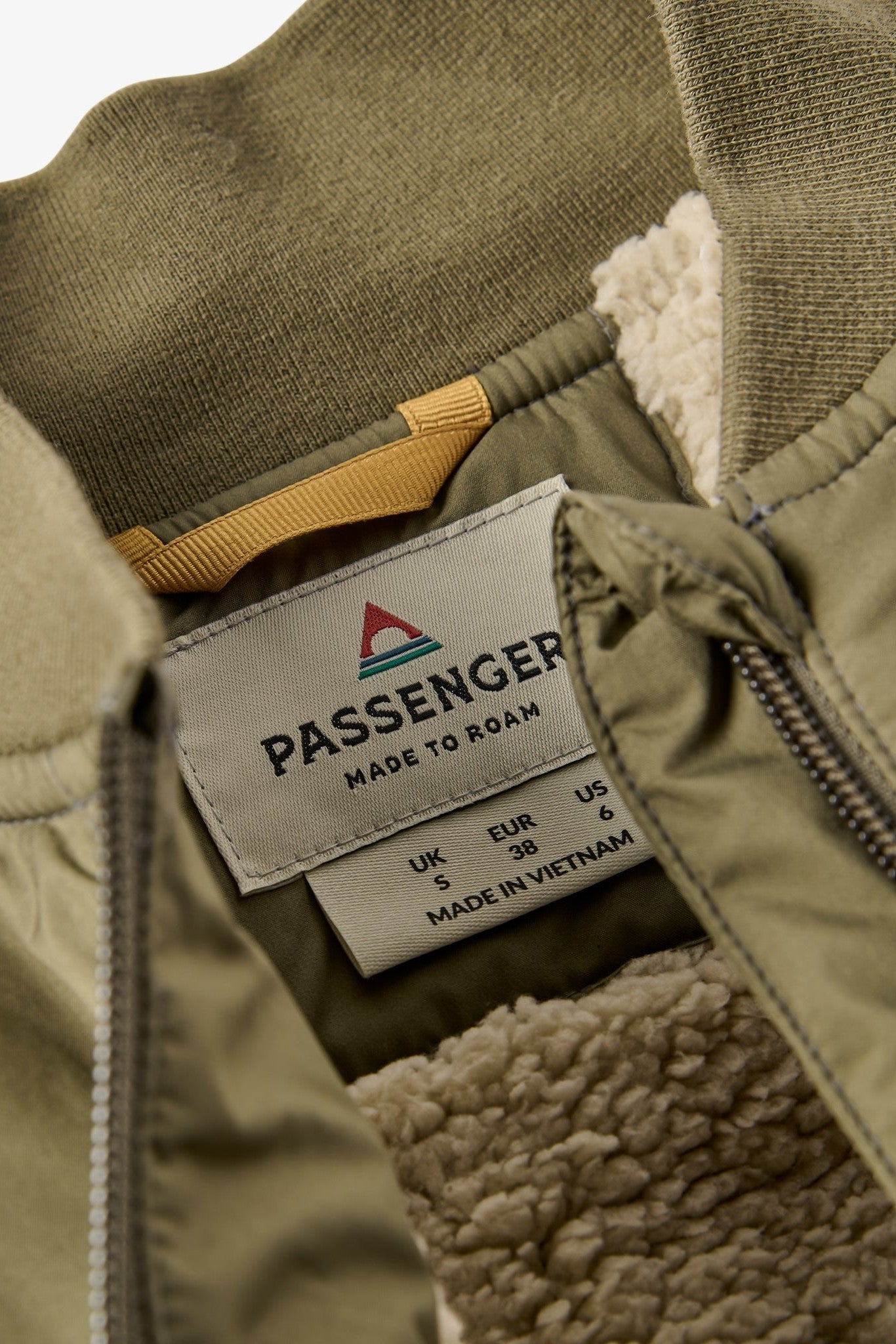 PASSENGER - Lucia Sherpa Lined Bomber Jacket - Dusty Olive - BACKYARD