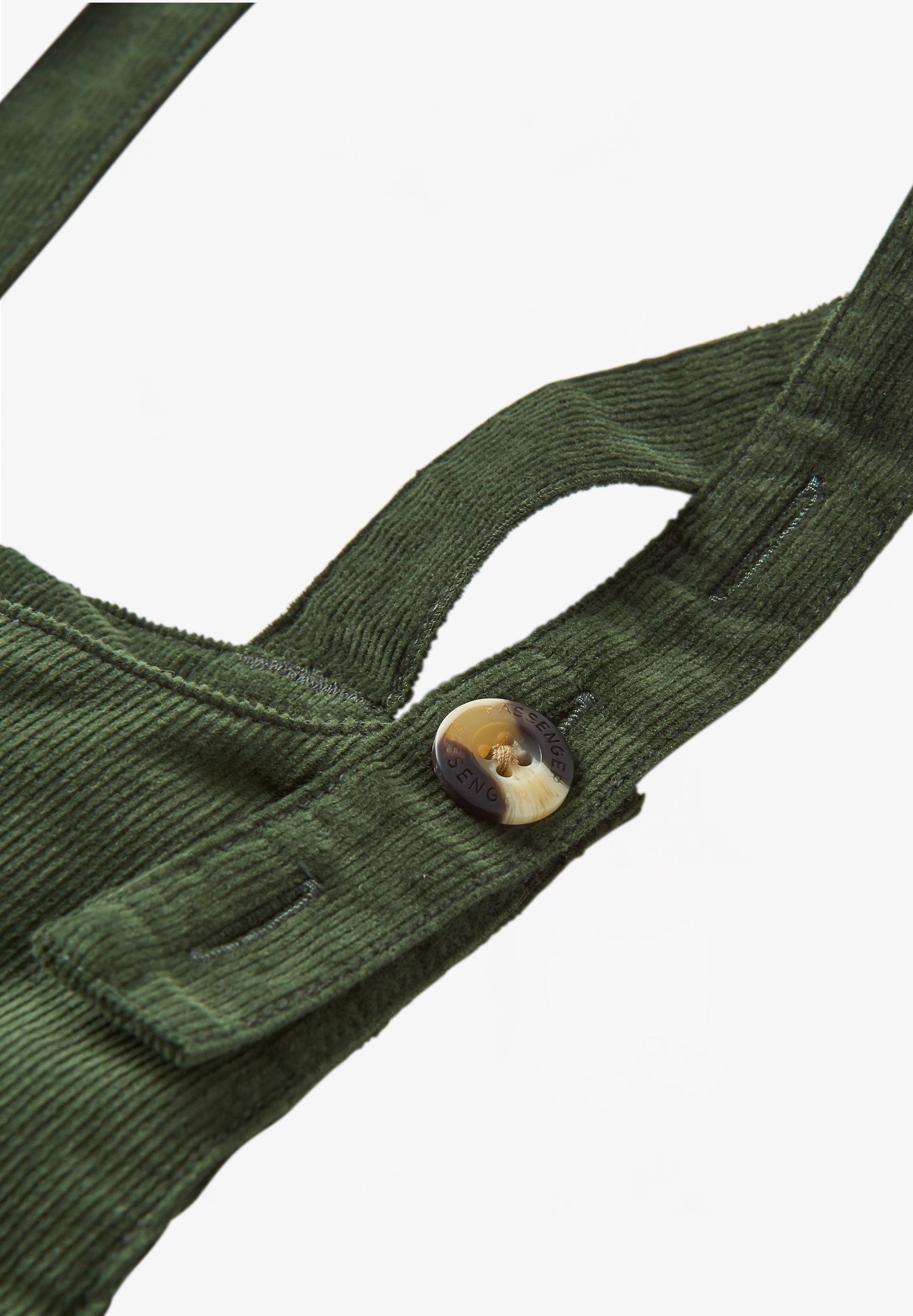 PASSENGER - Meadows 2.0 Organic Cotton Corduroy Dungarees - Fir Tree - BACKYARD