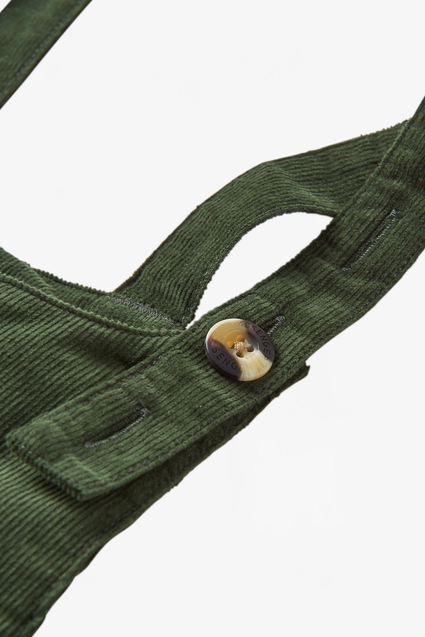 PASSENGER - Meadows Organic Cotton Corduroy Dungarees - Fir Tree - BACKYARD