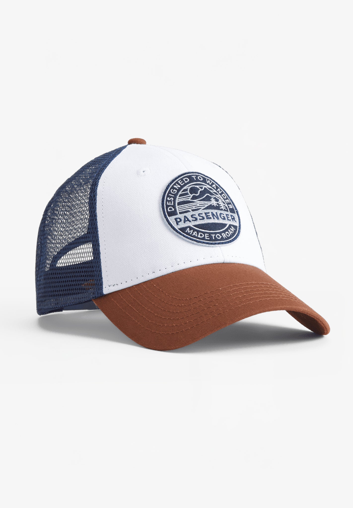 PASSENGER - Odyssey Mesh Snapback Cap - Rich Navy Rubber - BACKYARD