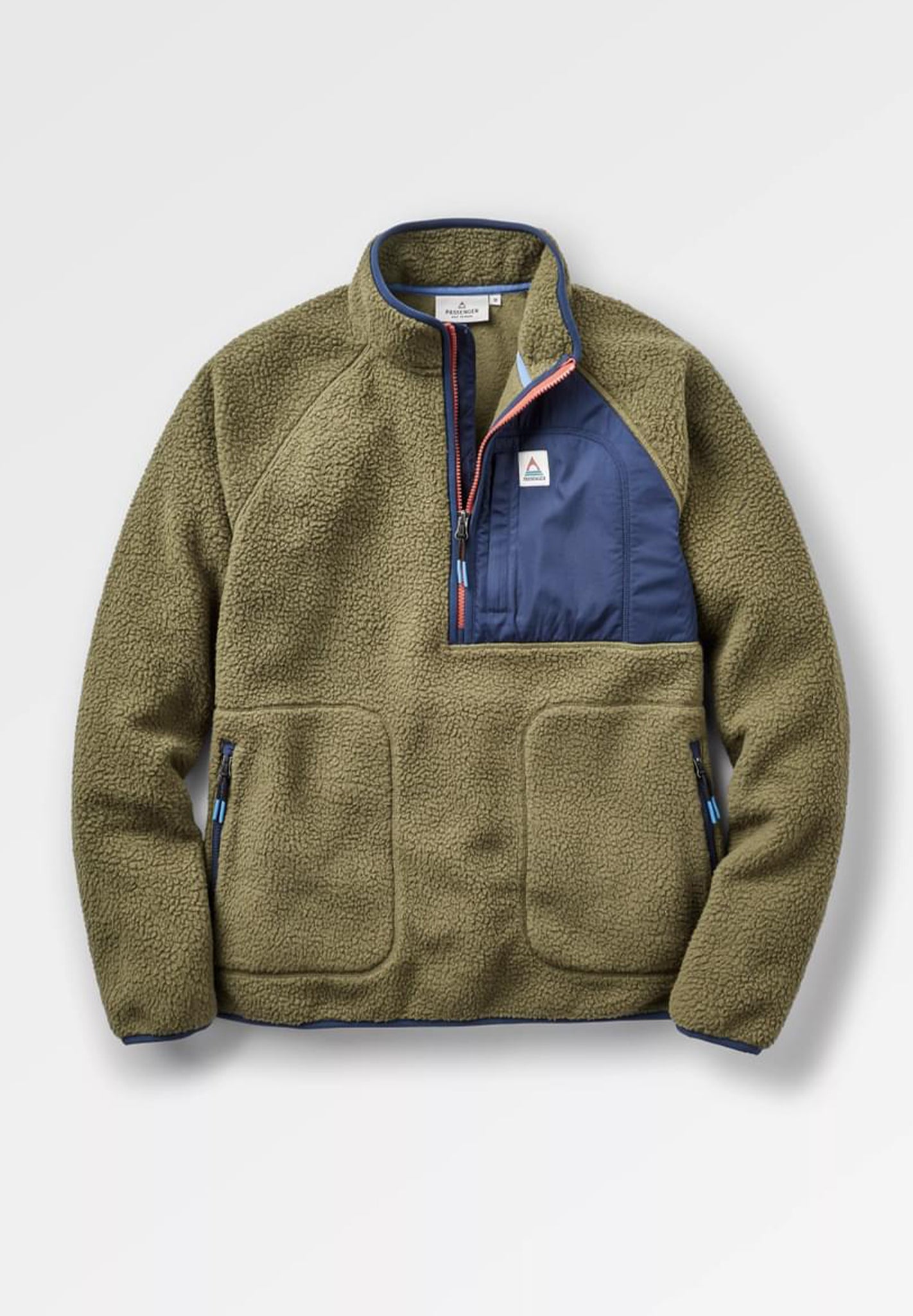 PASSENGER - Offgrid 2.0 1/2 Zip Recycled Sherpa - Fleece - Khaki - BACKYARD