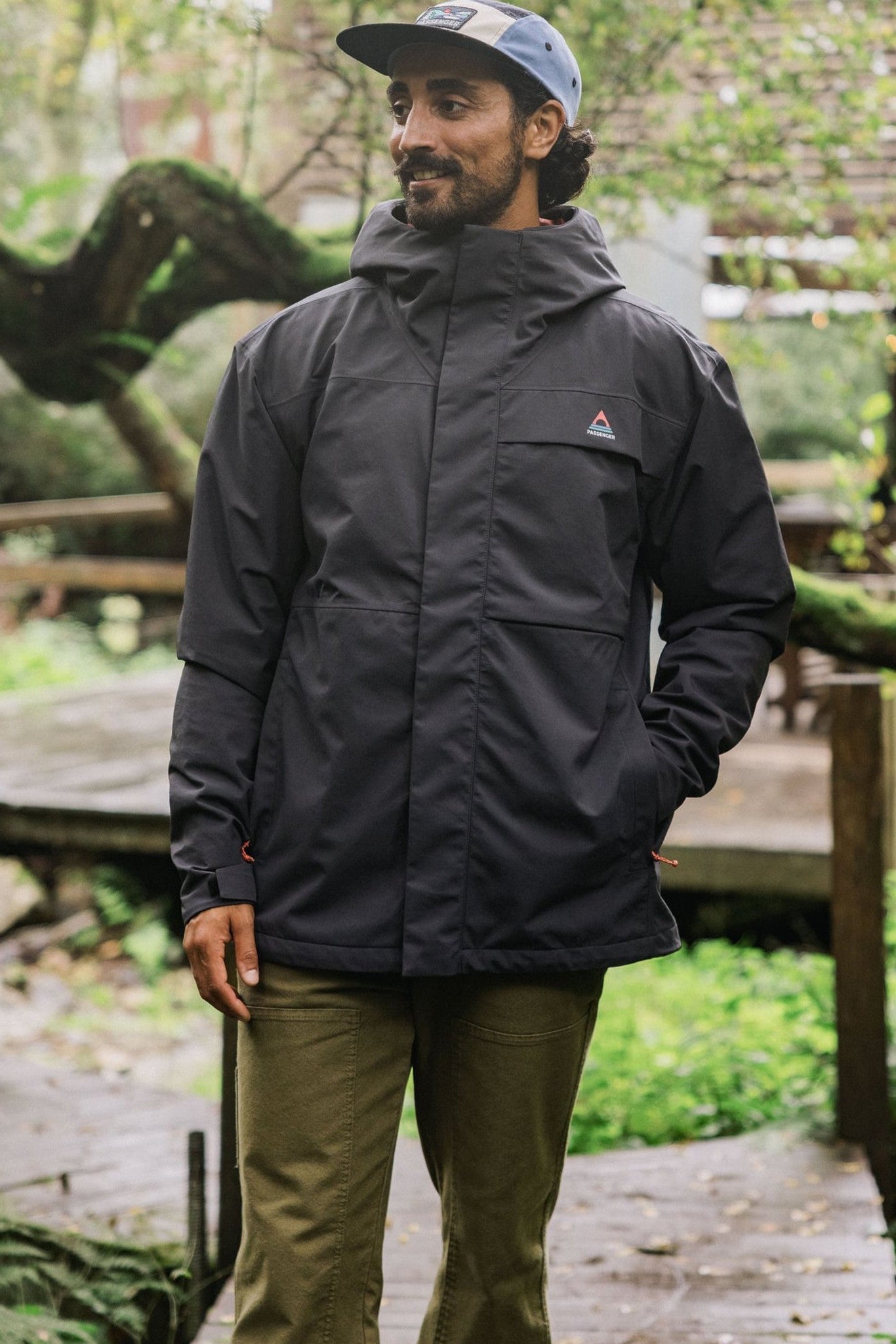 PASSENGER - Overland Waterproof Jacket - Black - BACKYARD