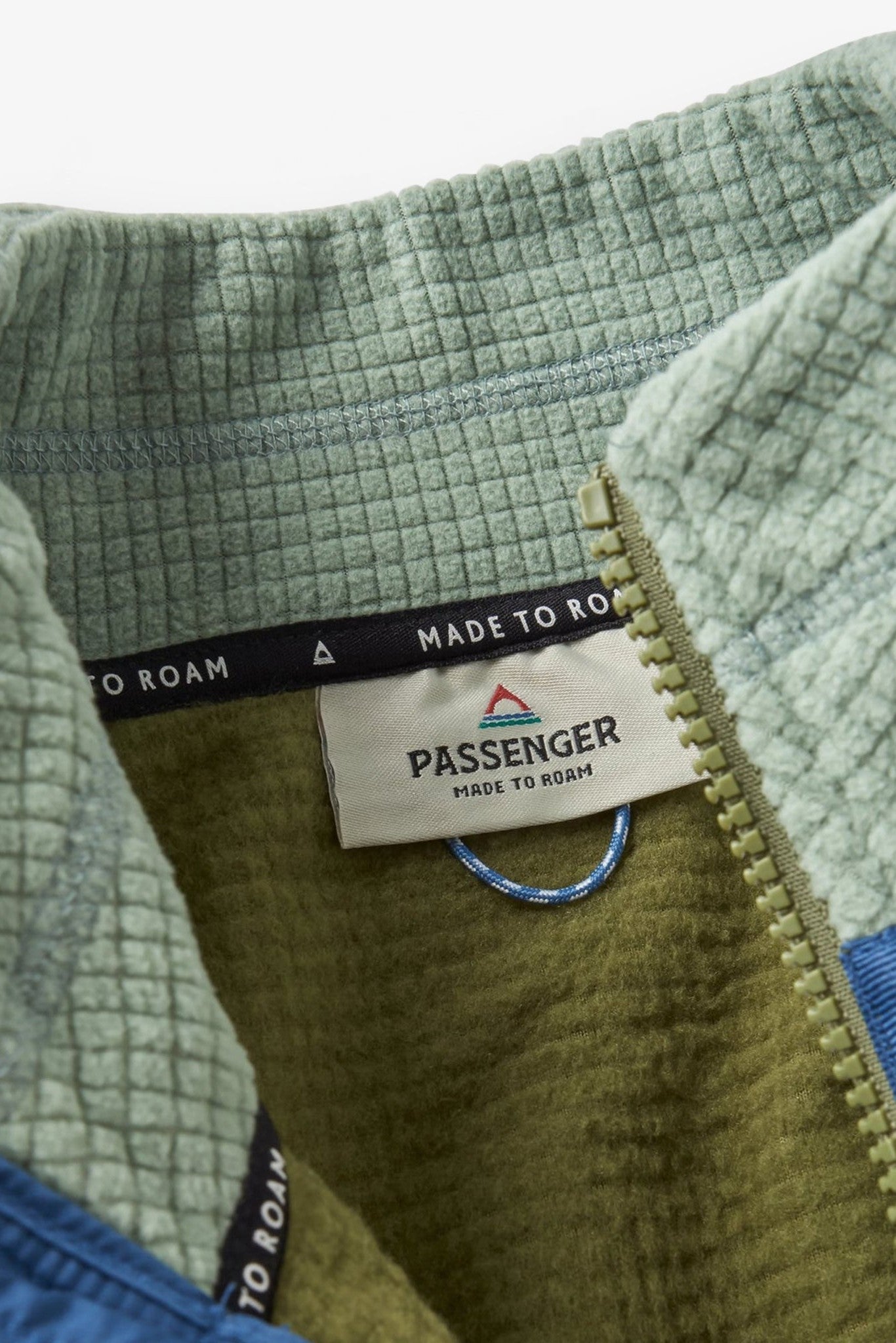 PASSENGER - Overlook Recycled Grid Polar Fleece - Khaki Pistachio - BACKYARD