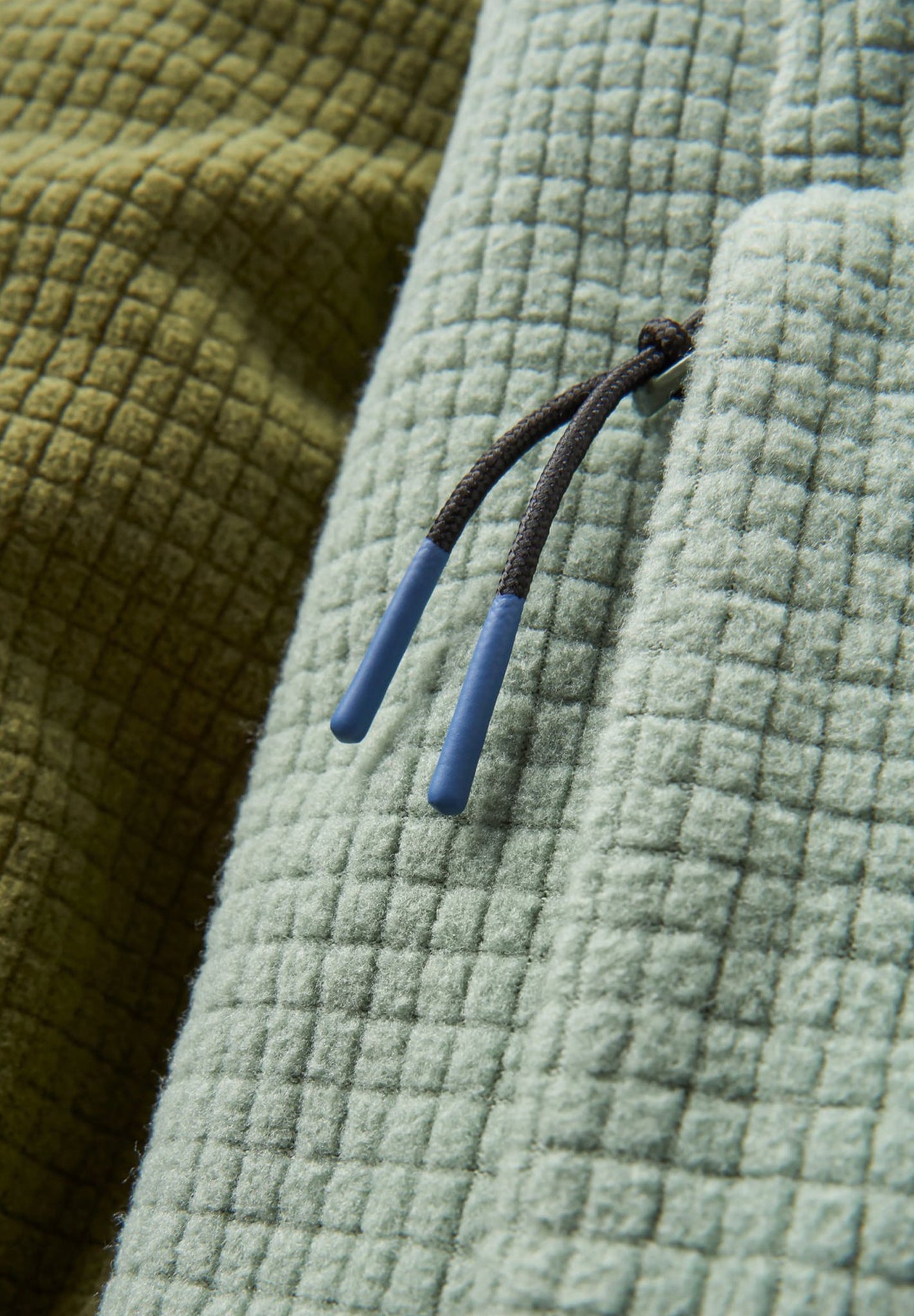 PASSENGER - Overlook Recycled Grid Polar Fleece - Khaki Pistachio - BACKYARD