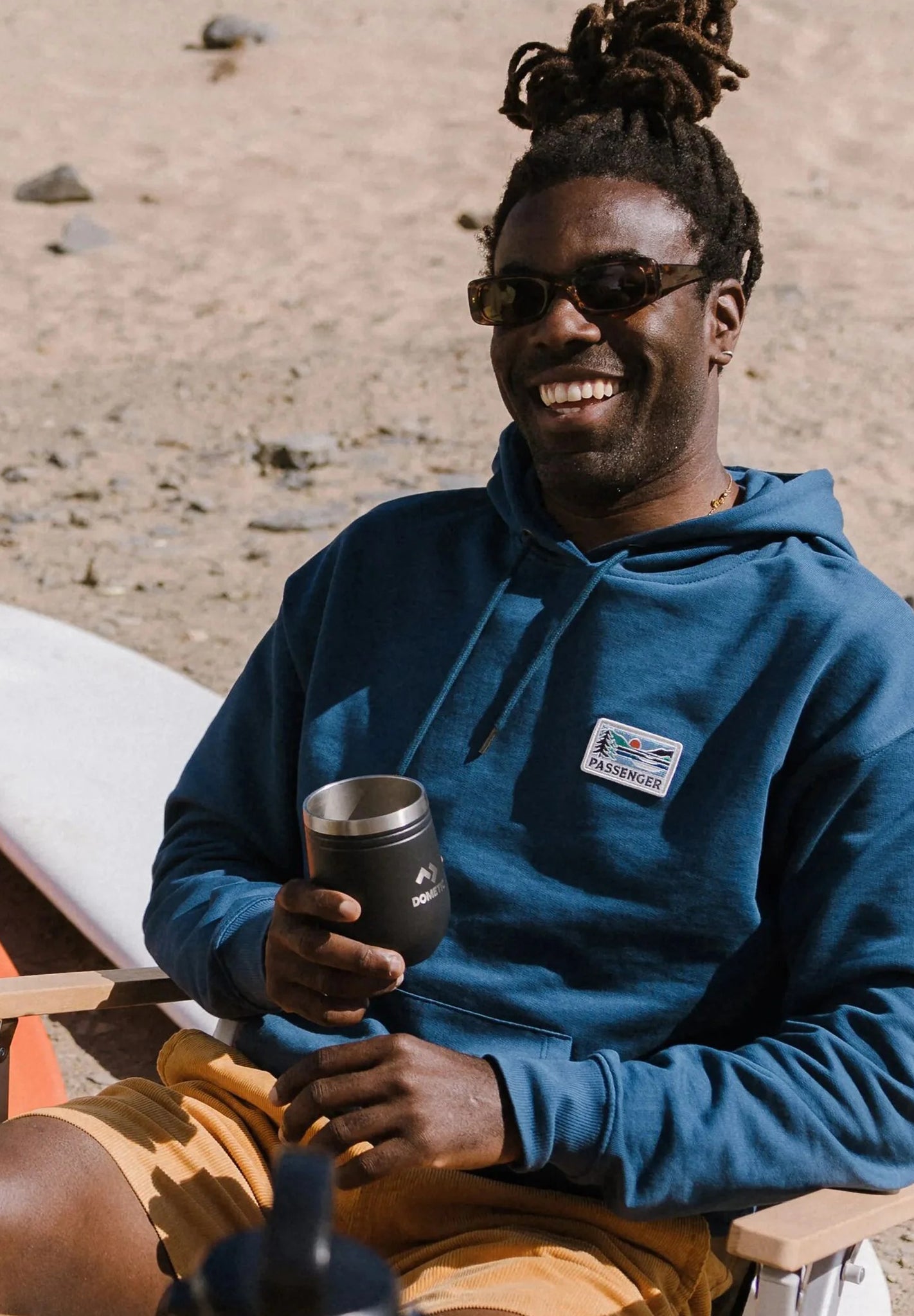 PASSENGER - Roamer Patch Hoodie - Dark Denim - BACKYARD