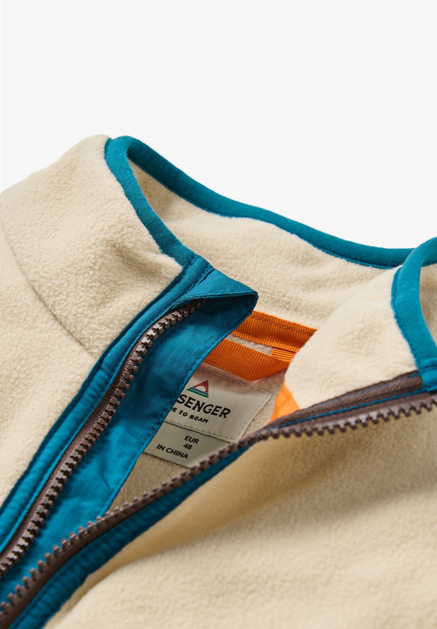 PASSENGER - Set Off Recycled Polar 1/4 Zip Fleece - Oatmeal Espresso - BACKYARD