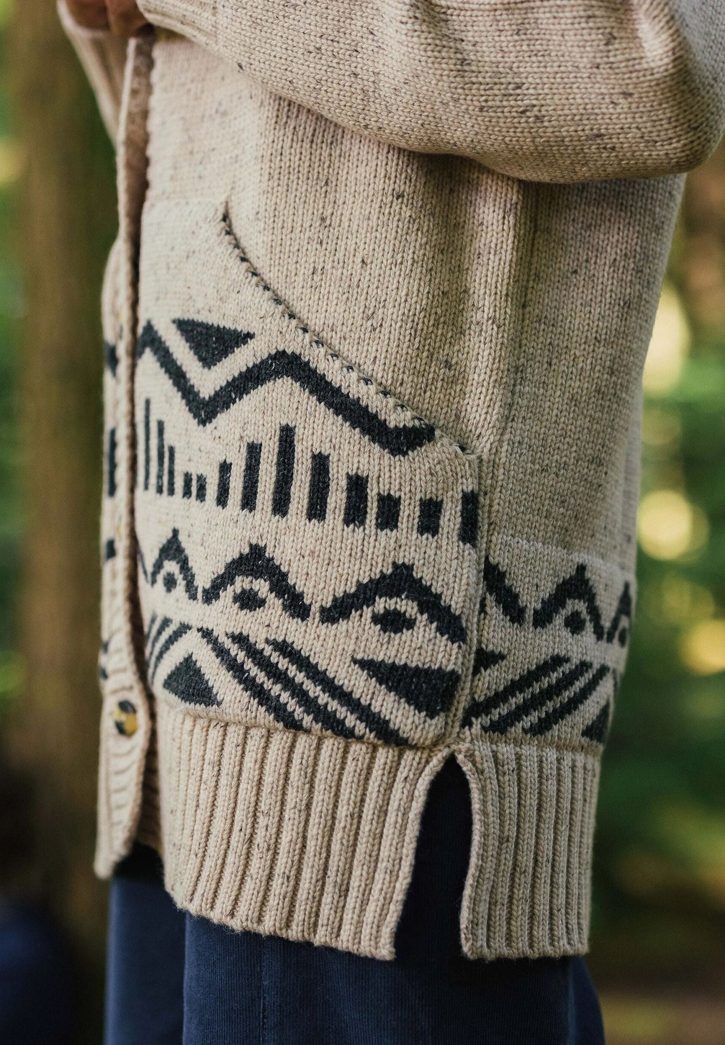 PASSENGER - Snoozle Recycled Knitted Hooded Cardigan - Oatmeal - BACKYARD