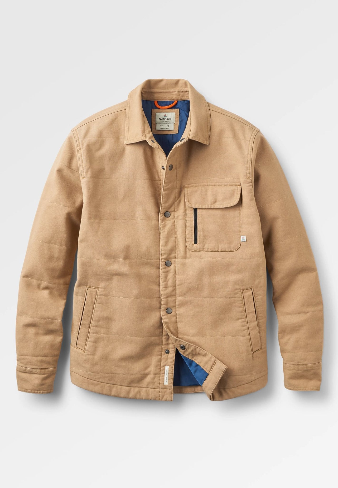 PASSENGER - Taranaki Canvas Quilted Overshirt - Stone - BACKYARD