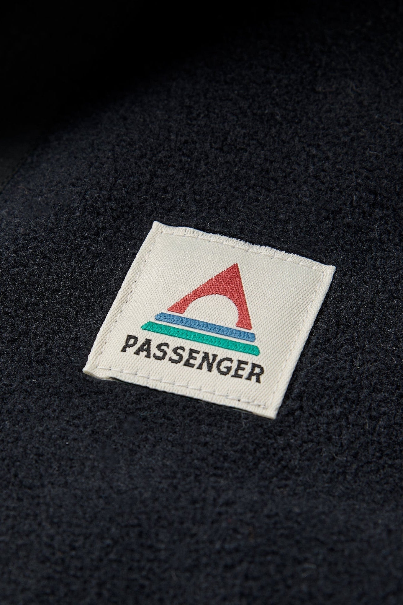 PASSENGER - Woodland Hooded 1/2 Zip Recycled Polar Fleece - Black Khaki - BACKYARD