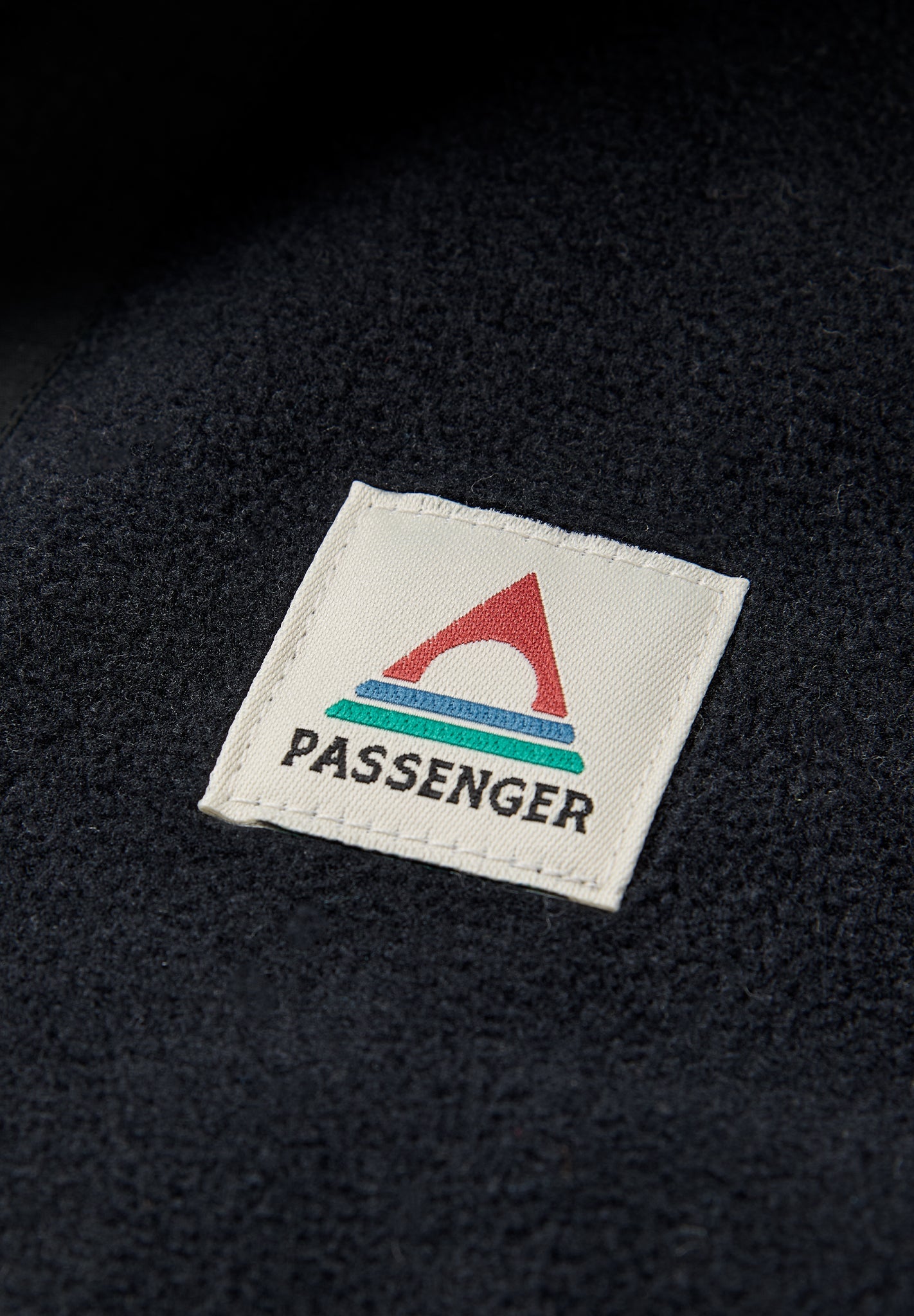 PASSENGER - Woodland Hooded 1/2 Zip Recycled Polar Fleece - Black Khaki - BACKYARD