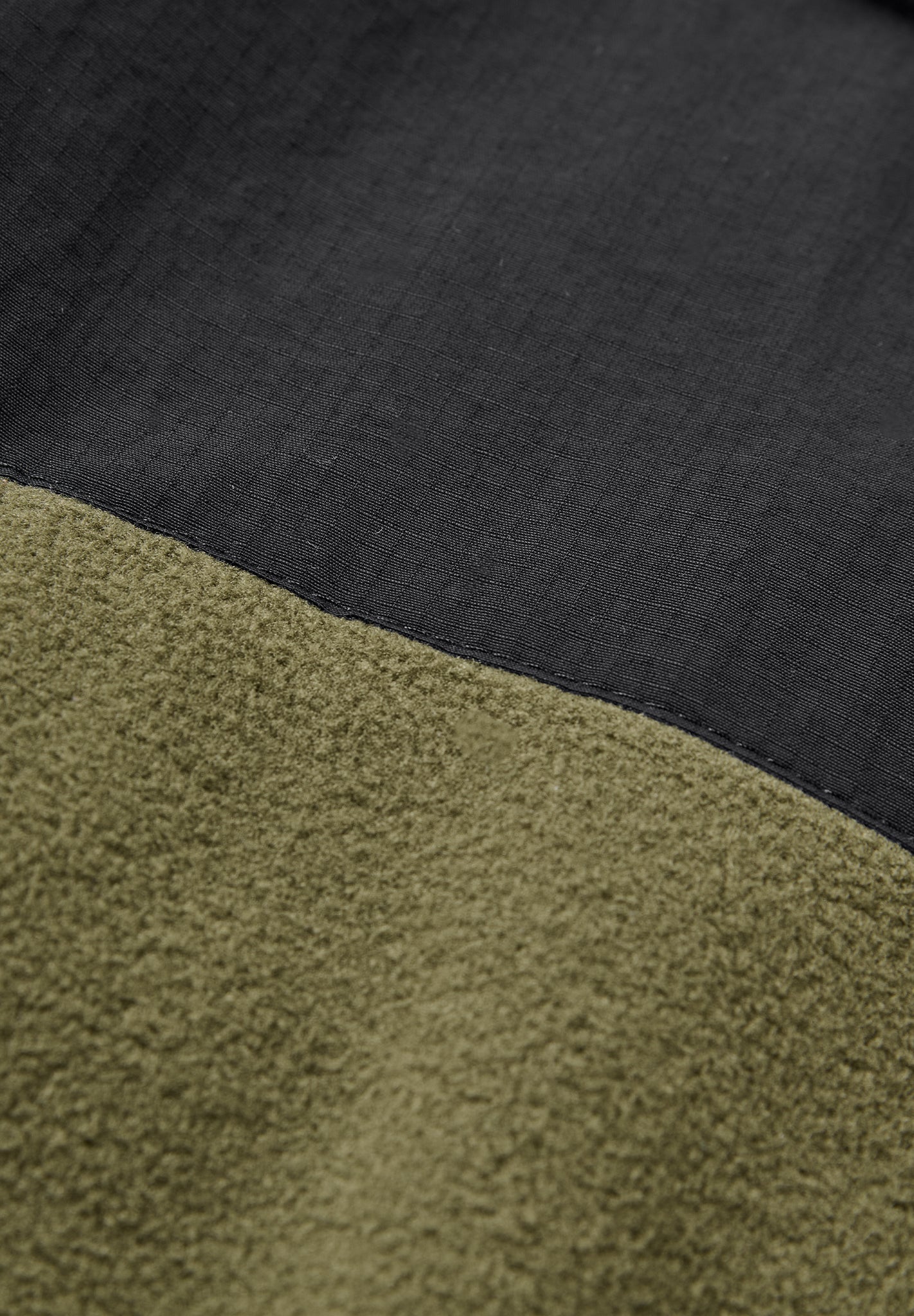 PASSENGER - Woodland Hooded 1/2 Zip Recycled Polar Fleece - Black Khaki - BACKYARD