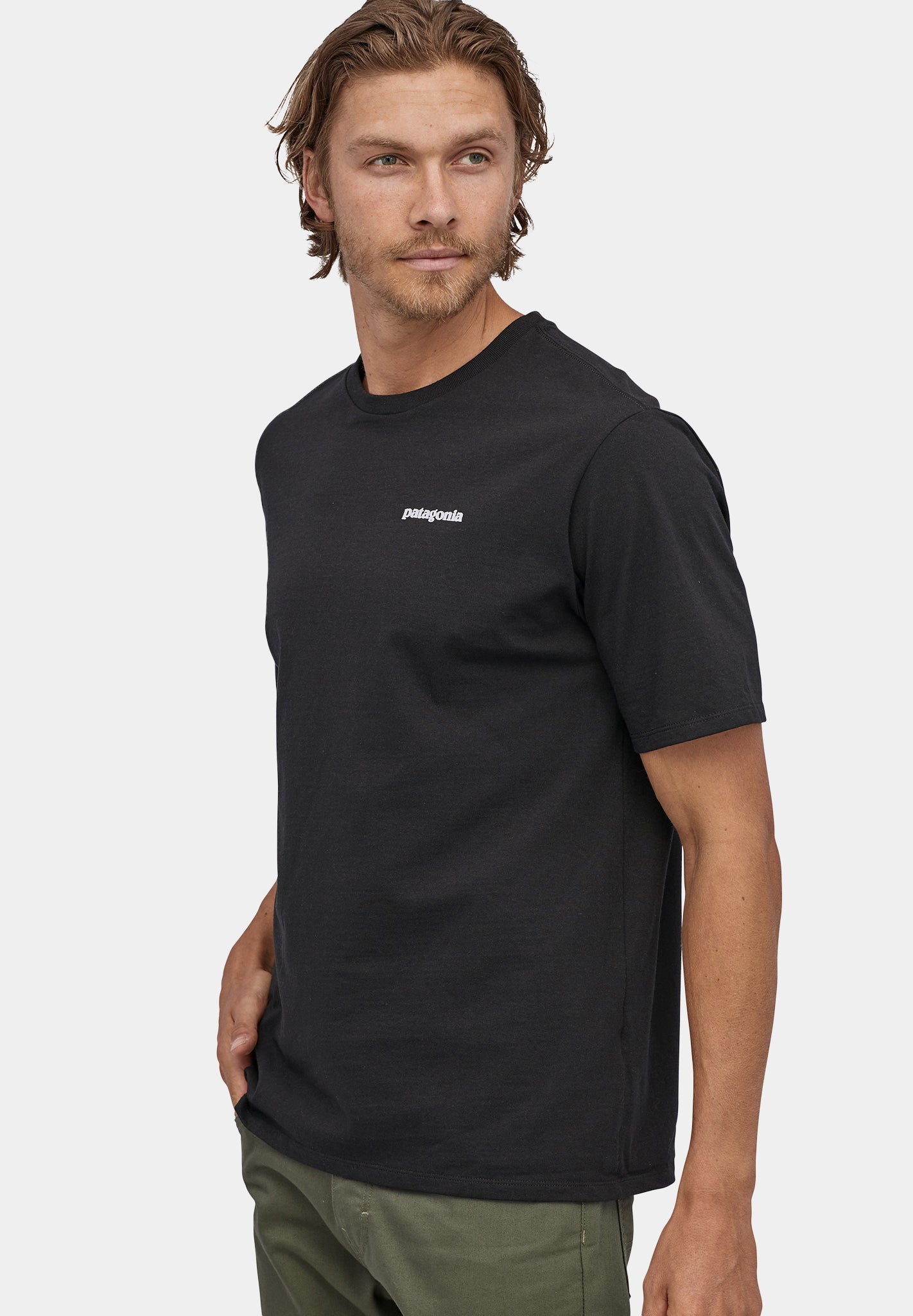 PATAGONIA - Men's P - 6 Logo Responsibili - Tee - Black - BACKYARD