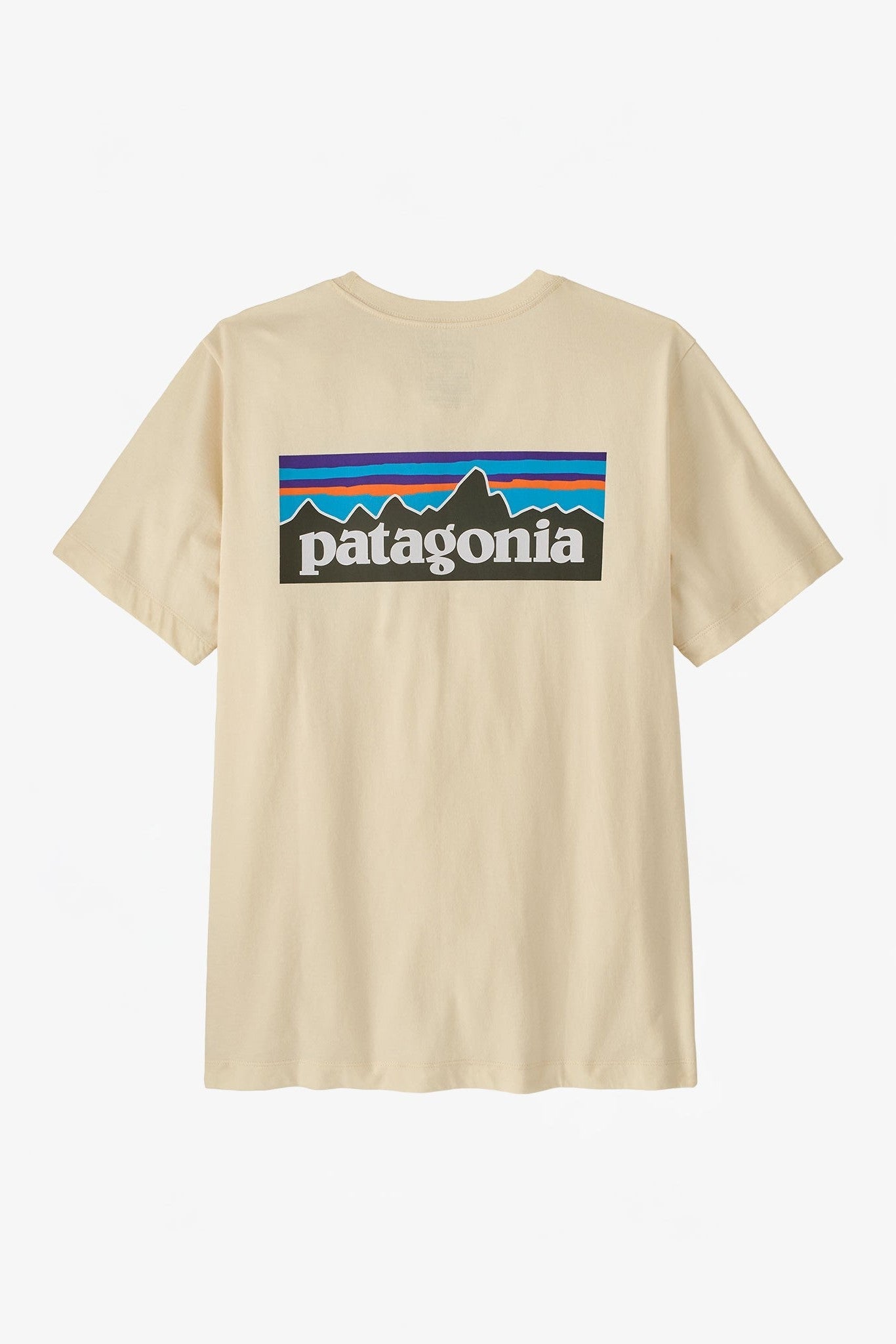 PATAGONIA - Men's P - 6 Logo T-Shirt - Undyed Natural - BACKYARD