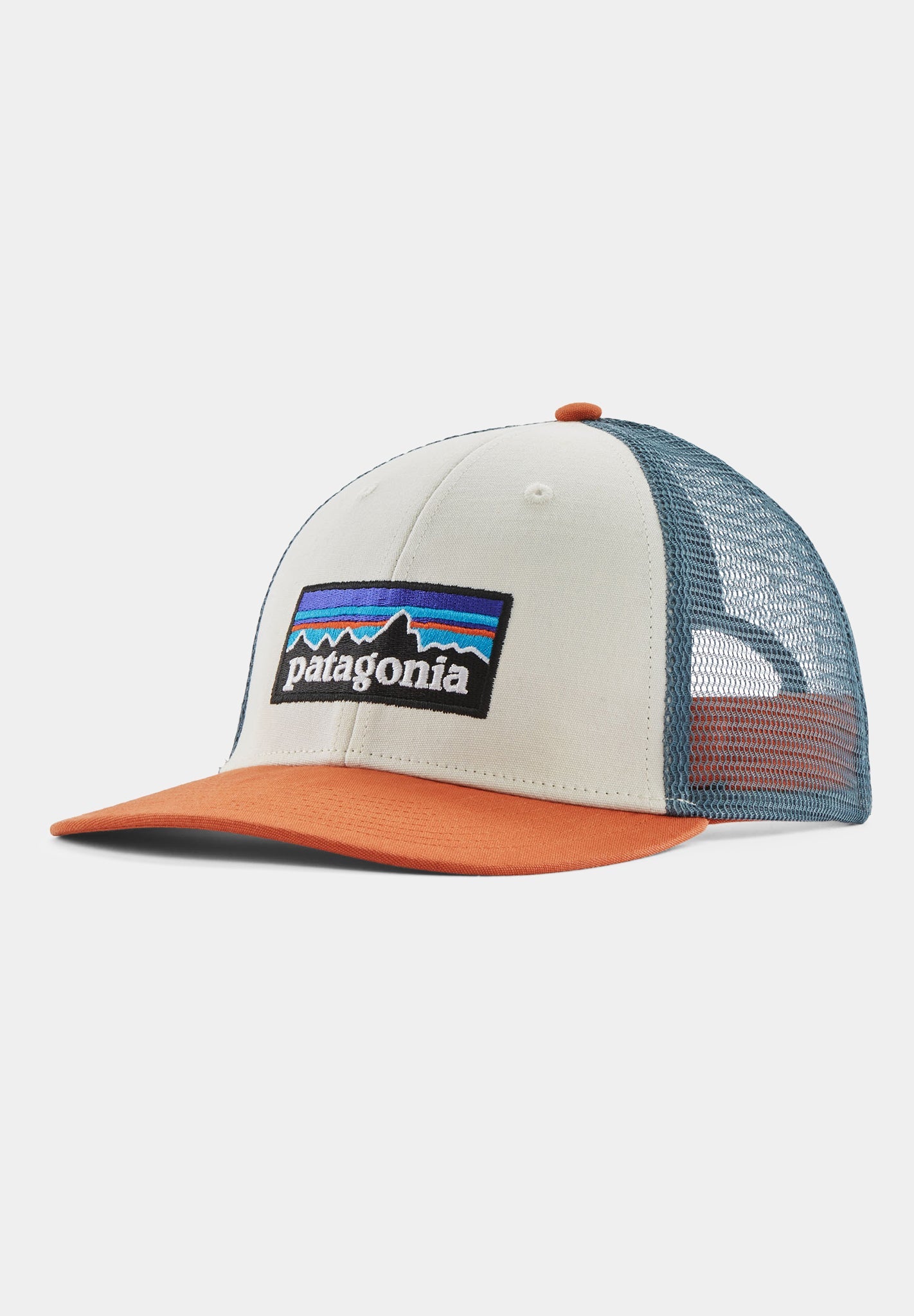 PATAGONIA - P - 6 Logo LoPro Trucker Hat - White Redtail Rust - BACKYARD
