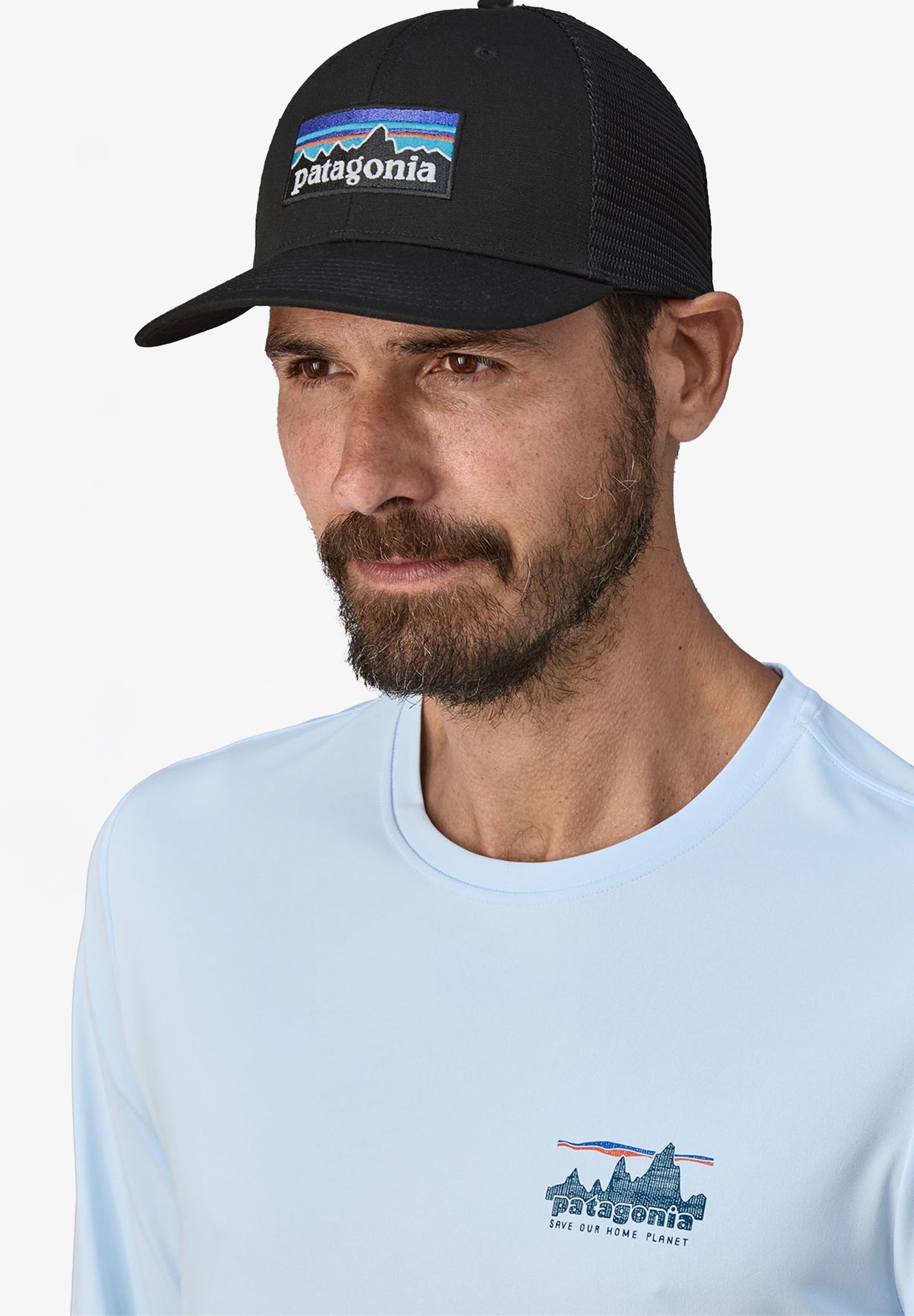 PATAGONIA - P - 6 Logo Trucker Hat - Black - BACKYARD