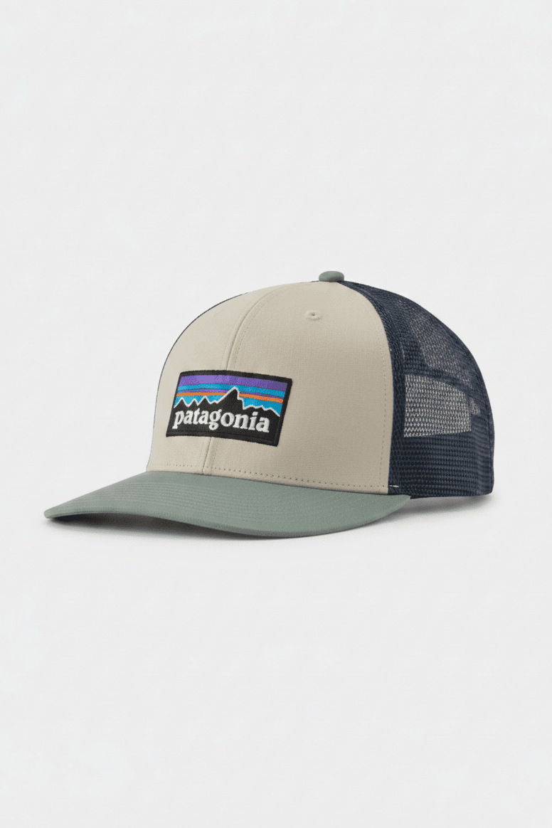 PATAGONIA-P-6 Logo Trucker Hat-Pumice-BACKYARD