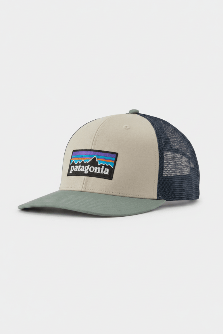 PATAGONIA-P-6 Logo Trucker Hat-Pumice-BACKYARD