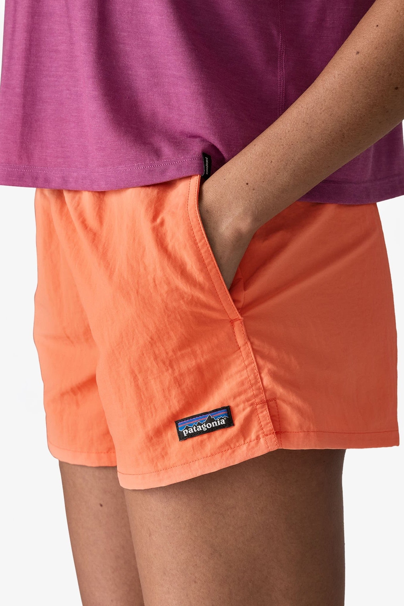 PATAGONIA - Women's Barely Baggies Shorts - Peach Sherbet - BACKYARD