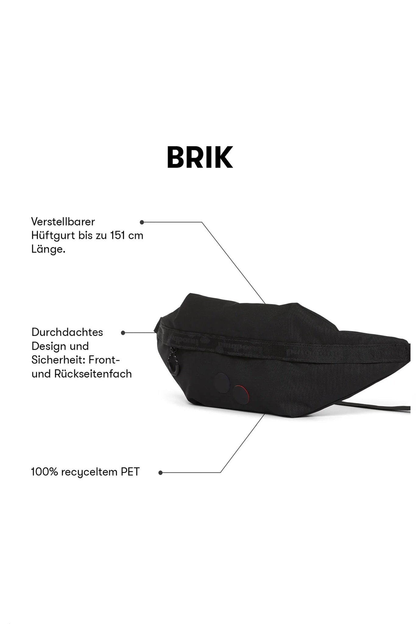 PINQPONQ - Brik Hipbag - Rooted Black - BACKYARD