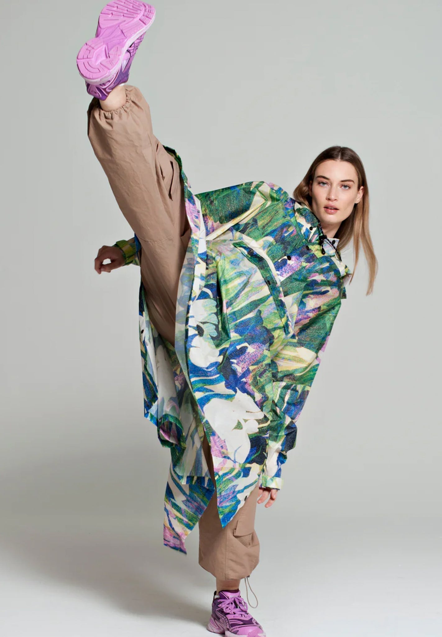 RAINKISS - Lily Rain Poncho - Green - BACKYARD