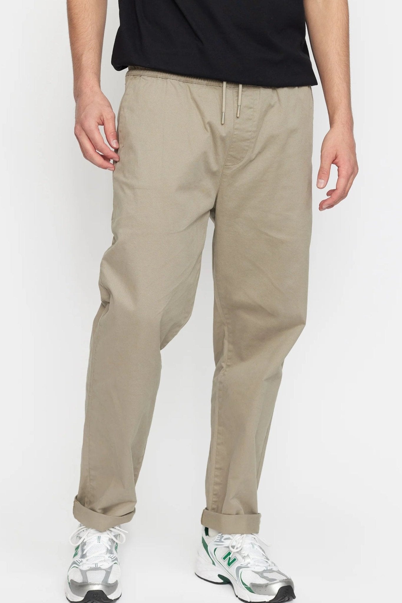 REVOLUTION-5871 Casual Trousers-Grey-BACKYARD