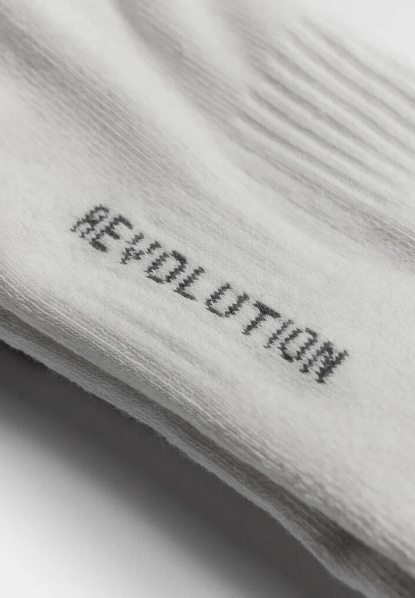 REVOLUTION - 8906 Jacquard Crew Socks - White - BACKYARD