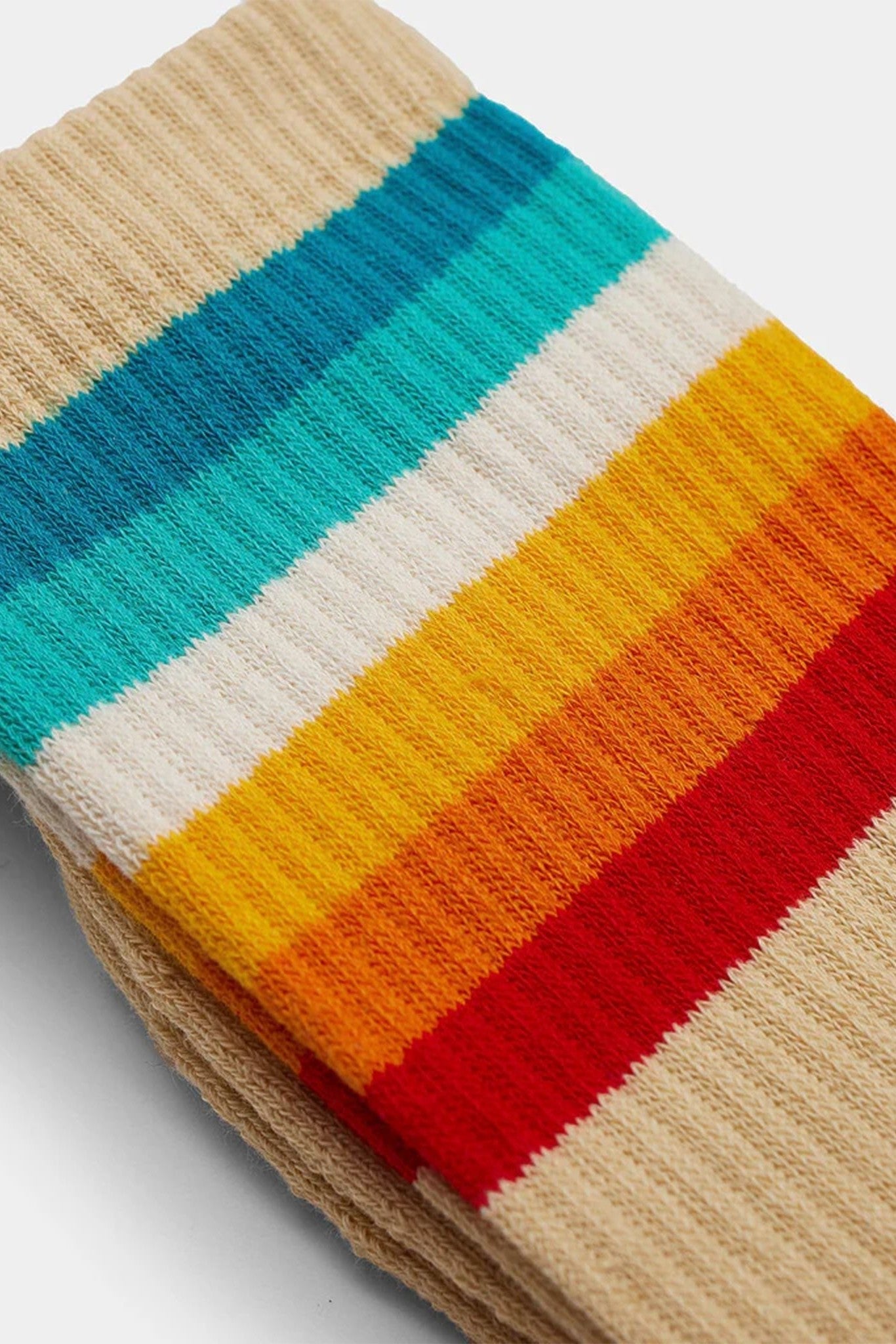 REVOLUTION - 8914 Jacquard Crew Socks - Beige - BACKYARD