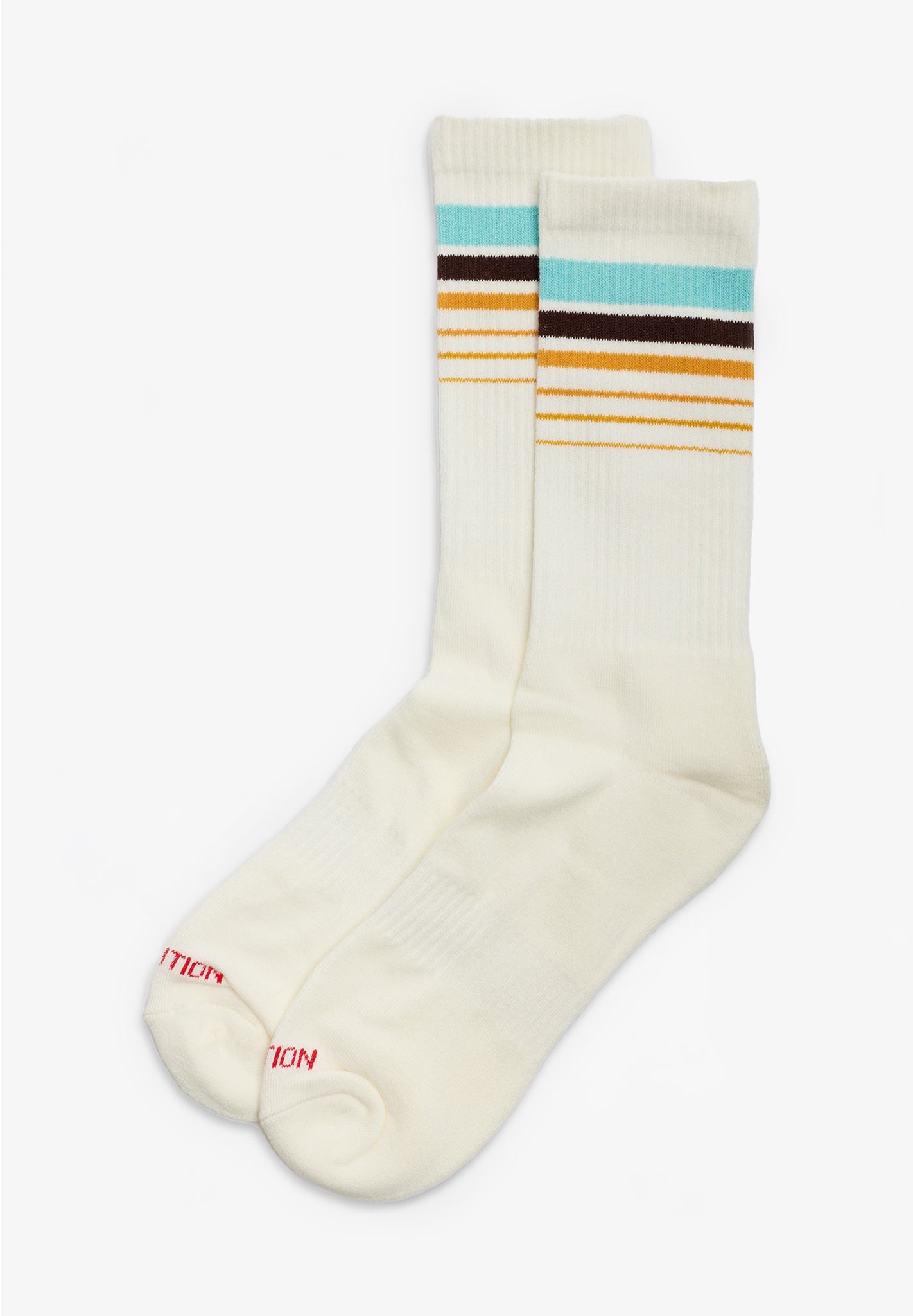 REVOLUTION - 8920 Jacquard Crew Socks - Offwhite - BACKYARD