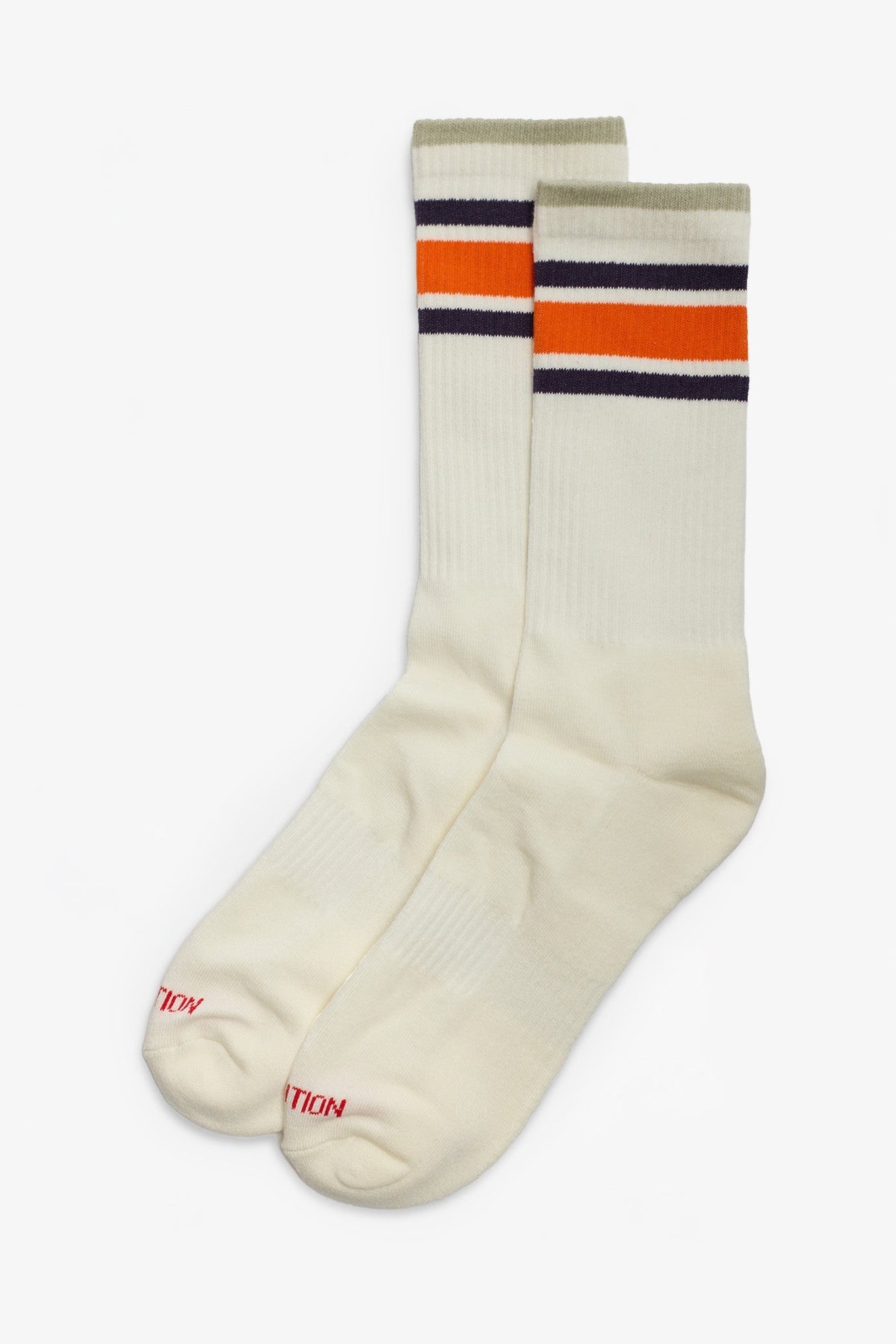 REVOLUTION - 8922 Jacquard Crew Socks - Offwhite - BACKYARD