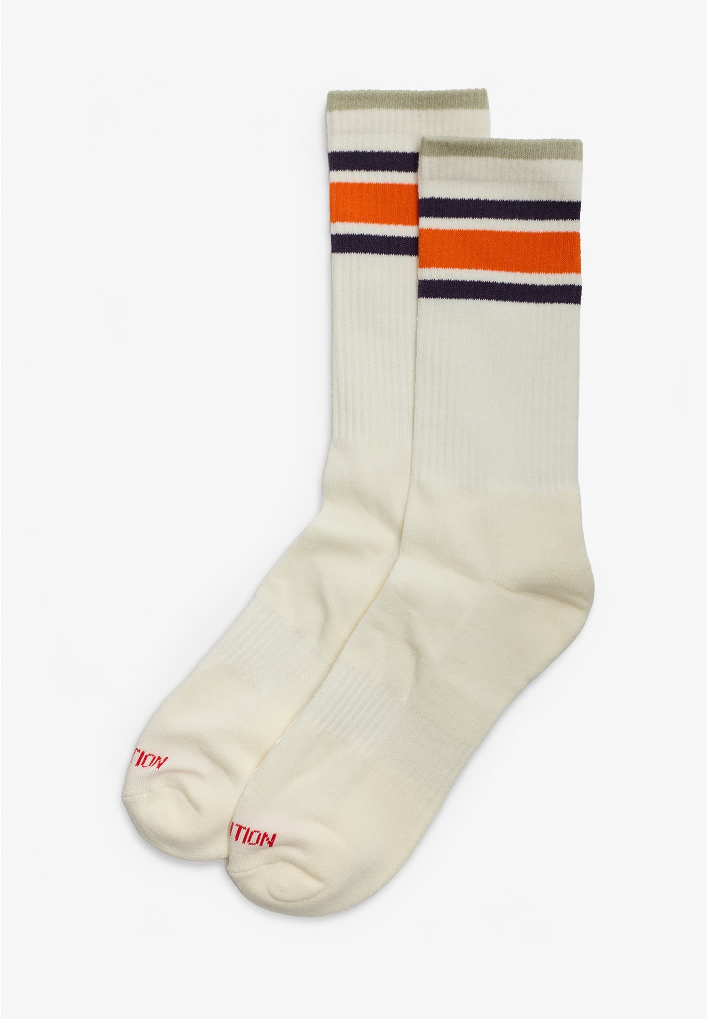 REVOLUTION - 8922 Jacquard Crew Socks - Offwhite - BACKYARD