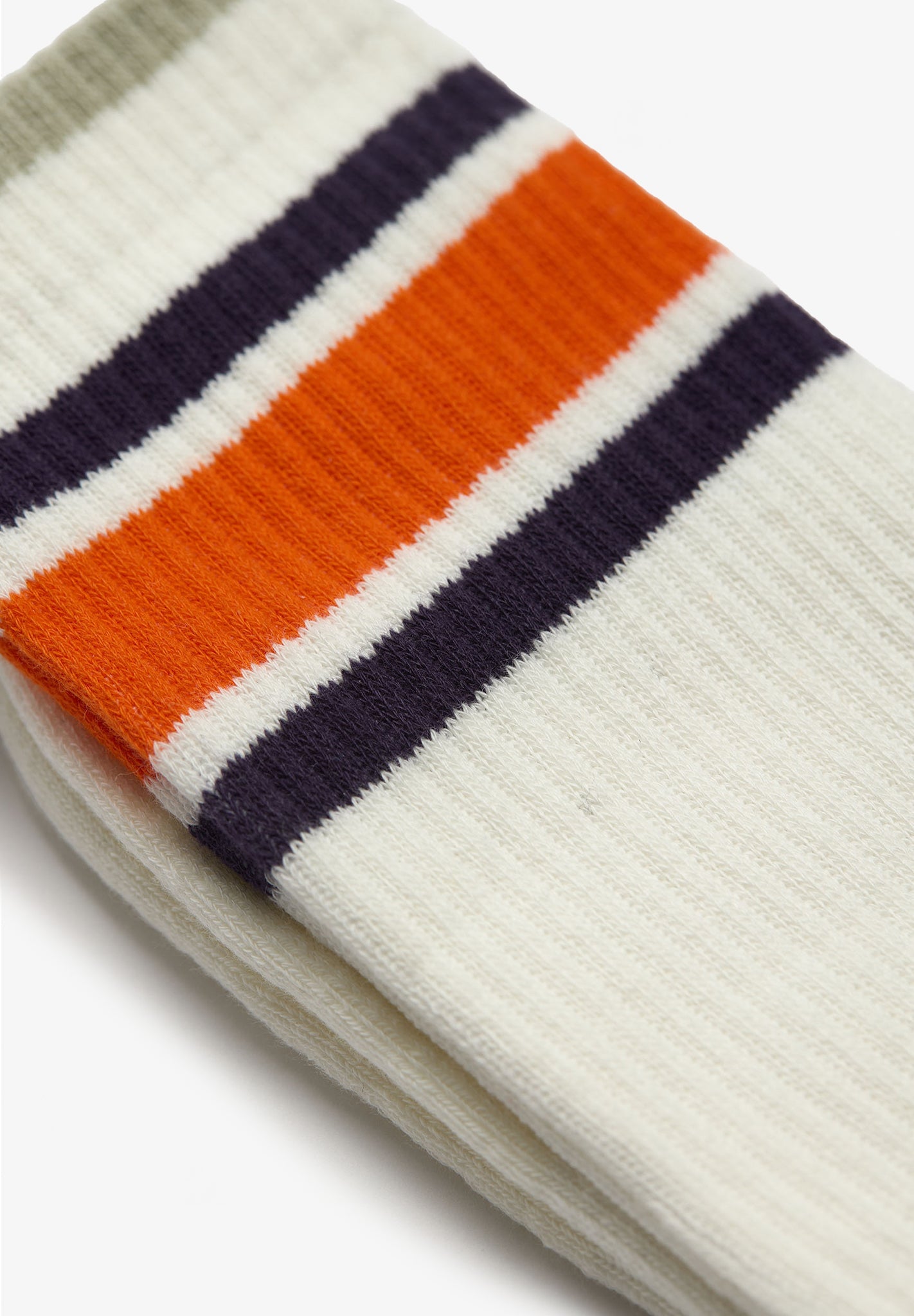 REVOLUTION - 8922 Jacquard Crew Socks - Offwhite - BACKYARD