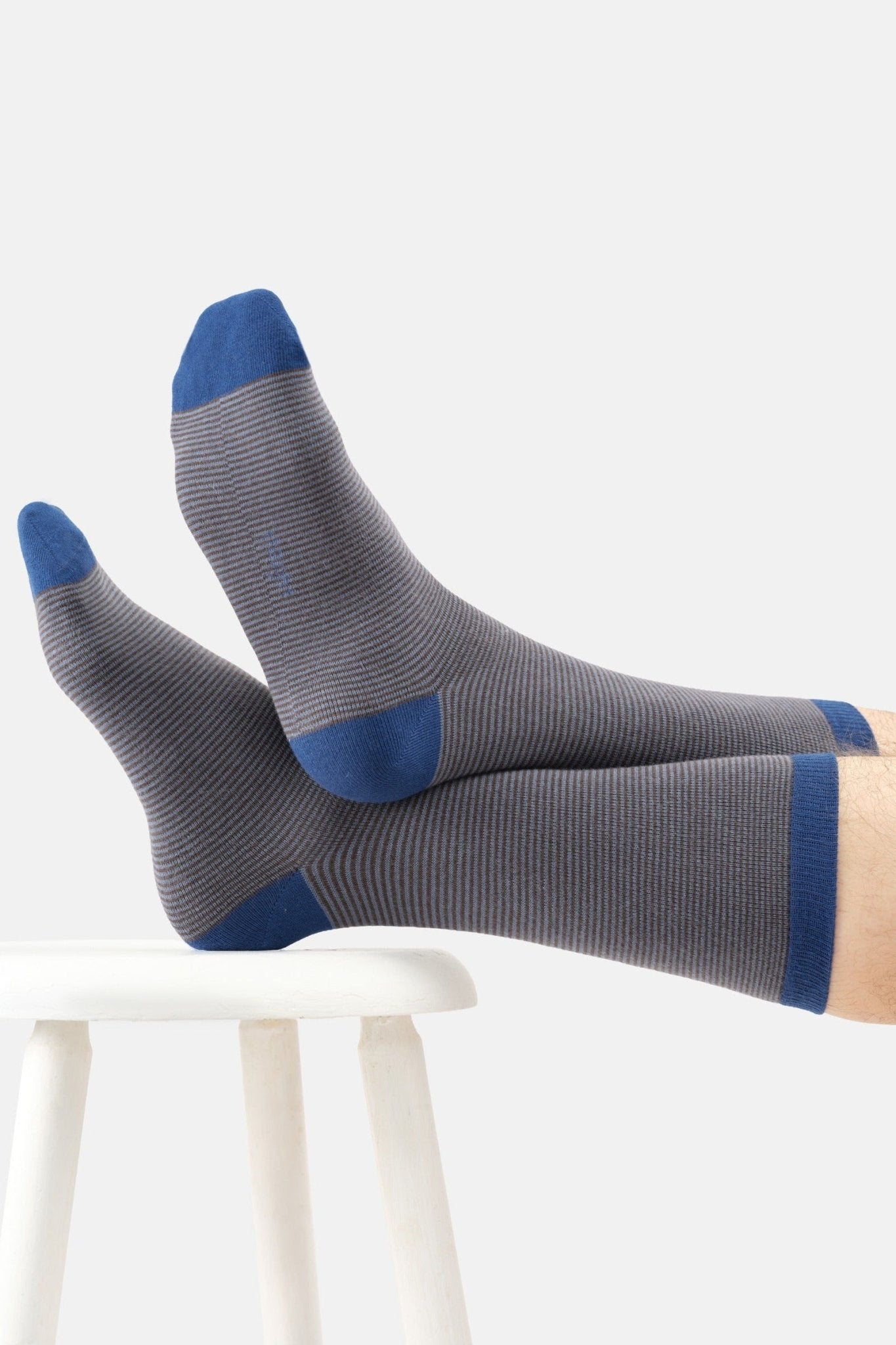 THOUGHT - Men’s Stripe Crew Socks - Brown - BACKYARD